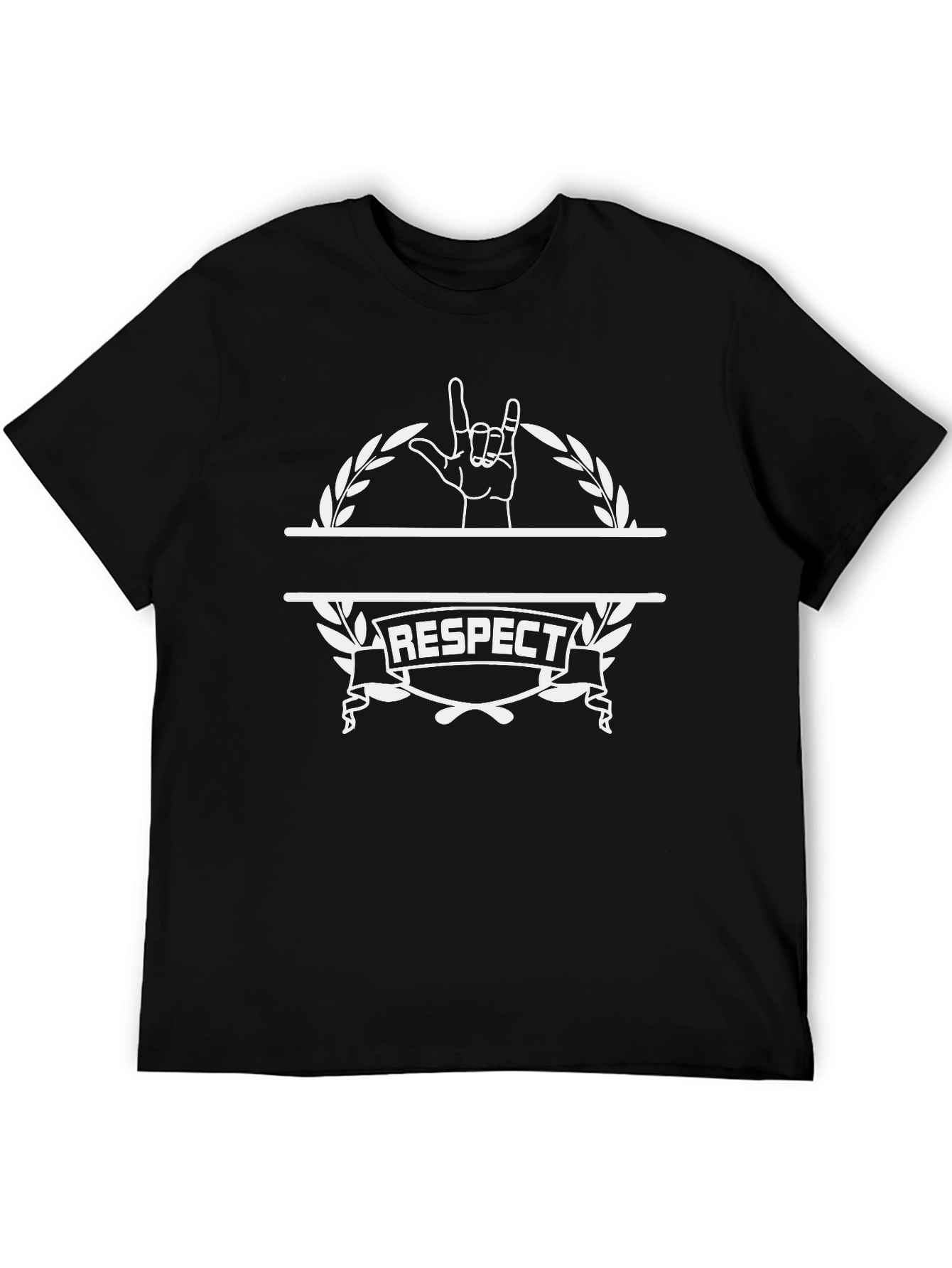 Respect Graphic Tee - Rock On Hand Sign
