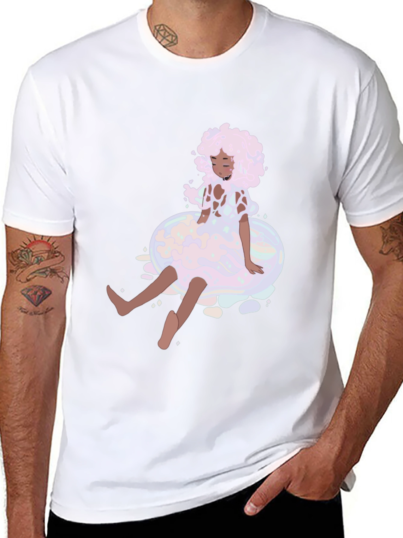 Unique Graphic Tee - Bubble Dream Design