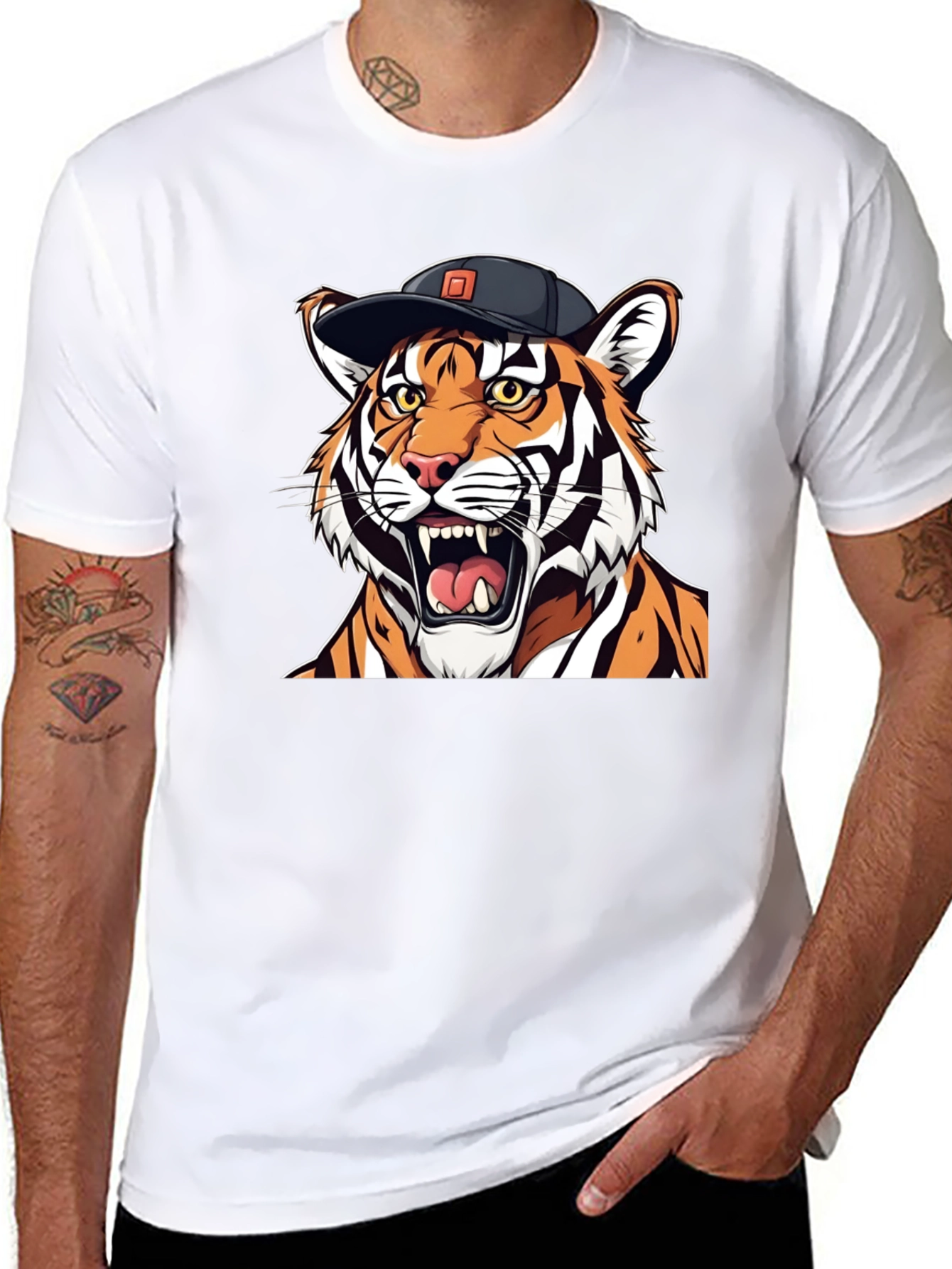 Tiger Graphic Tee - Cool Animal Print Shirt