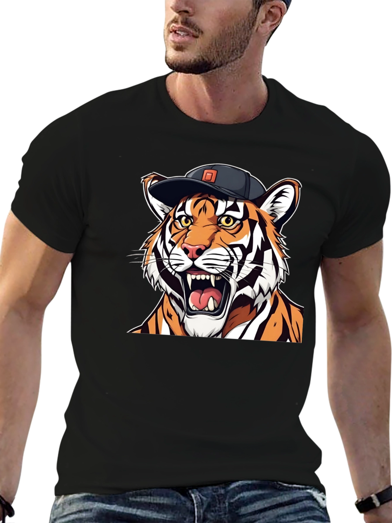 Tiger Graphic Tee - Cool Animal Print Shirt