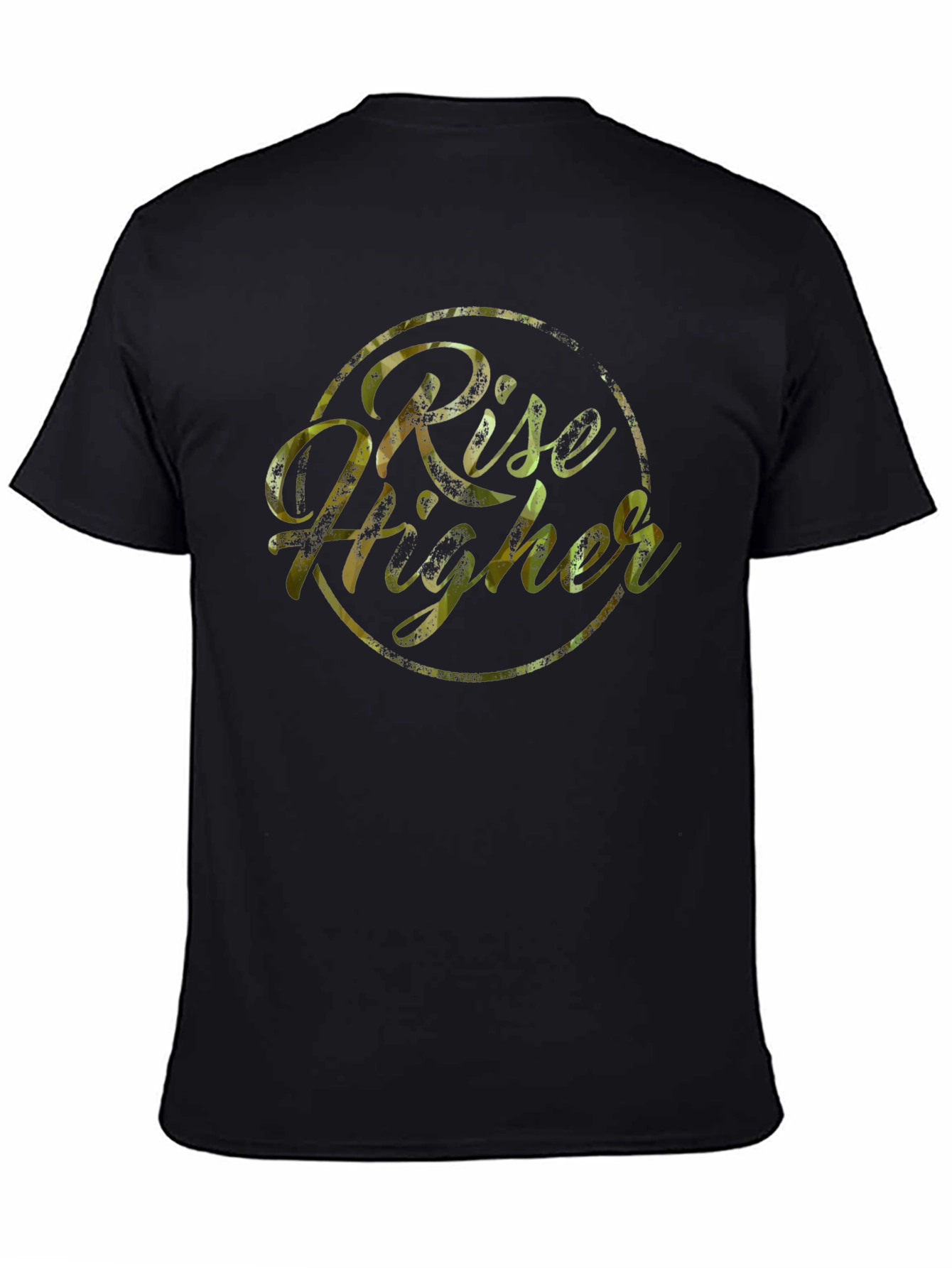 Rise Higher Graphic Print Black T-Shirt