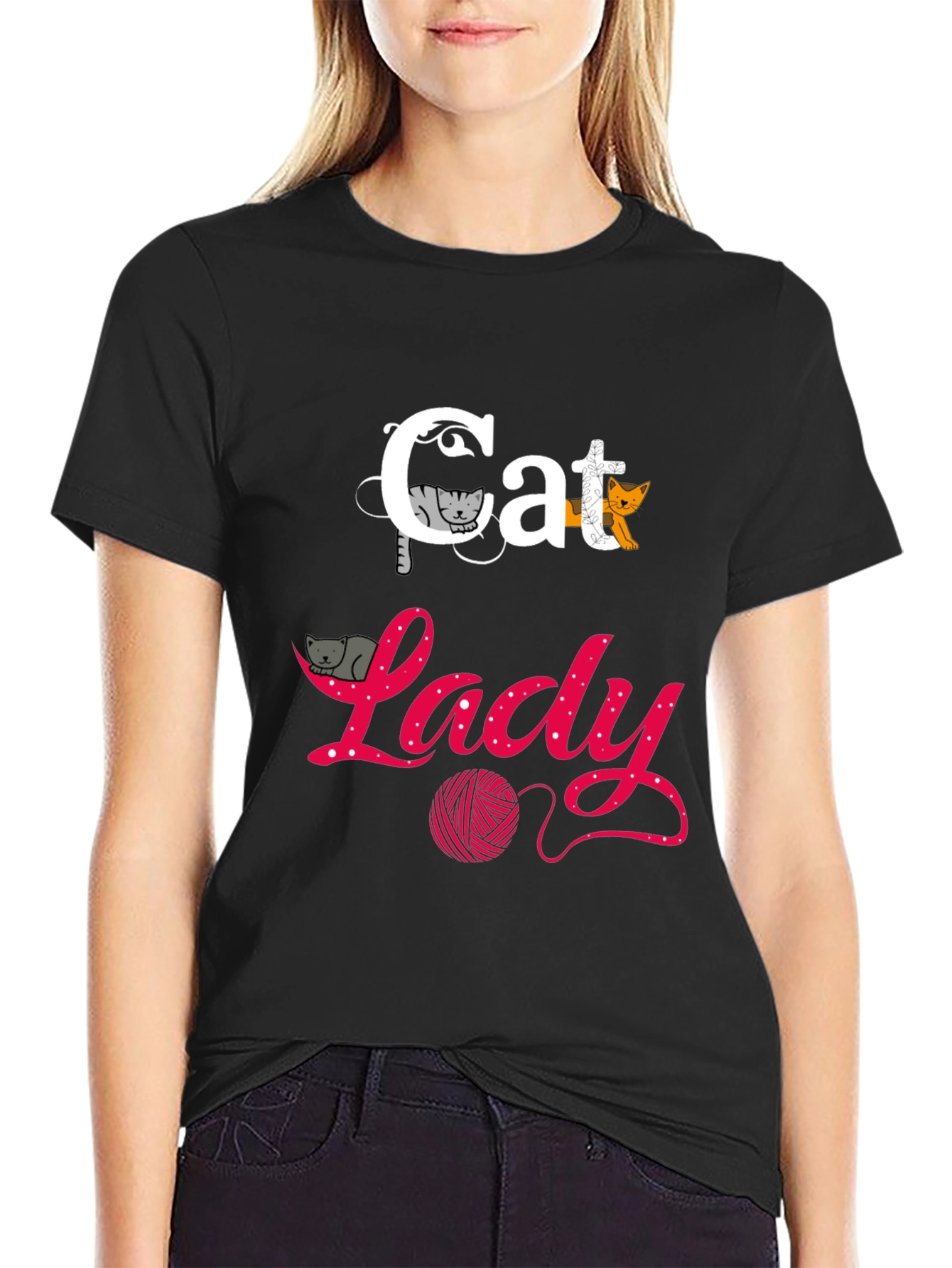 Cat Lady T-Shirt - Fun Graphic Tee