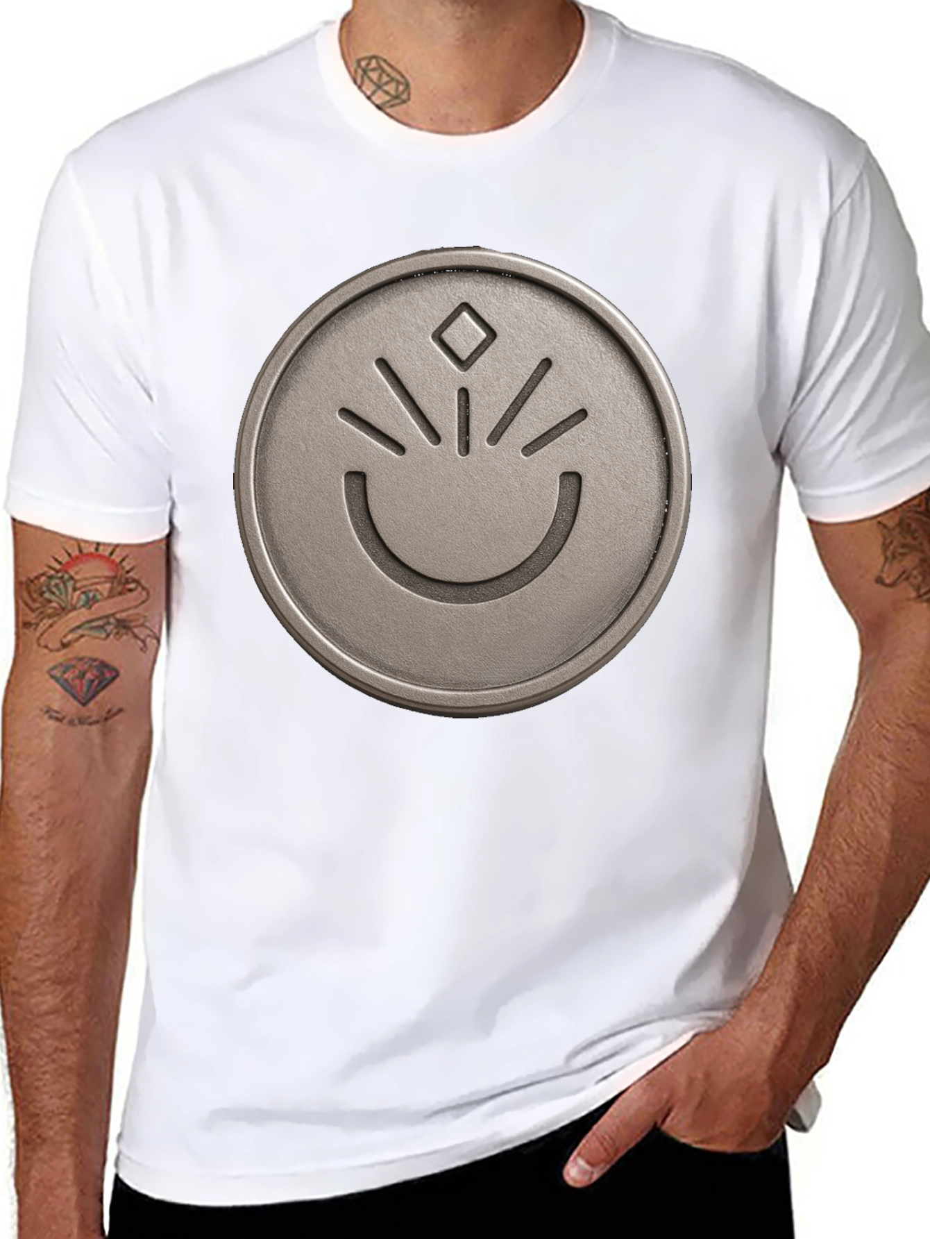 Graphic Tee - Circle Emblem Design