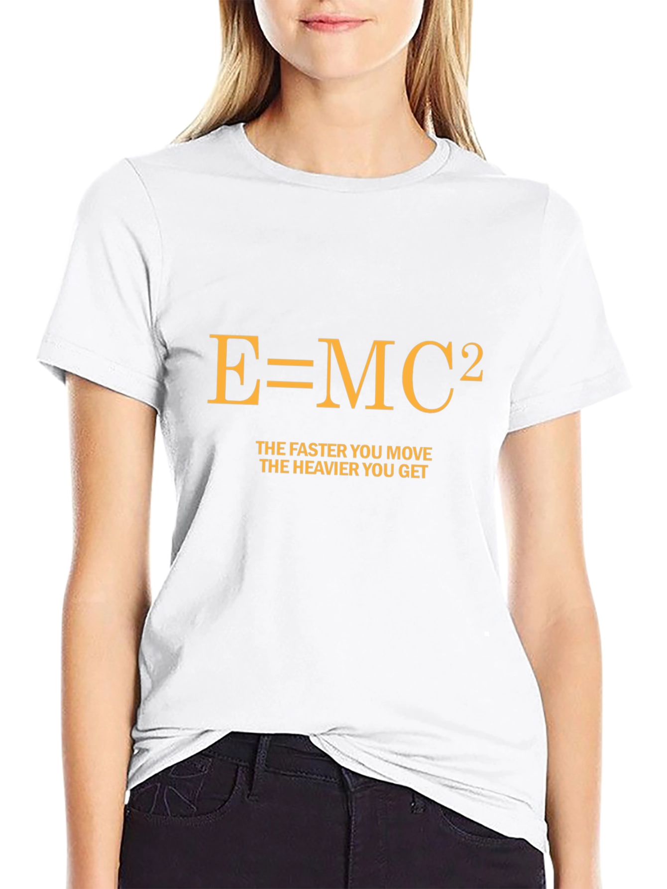 E=MC² Funny Physics T-Shirt - The Faster You Move!