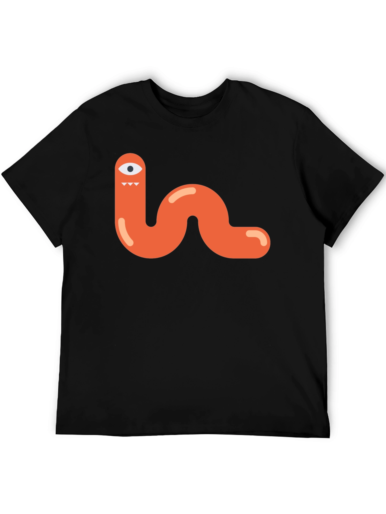 Funky Monster Worm Graphic Tee - Black