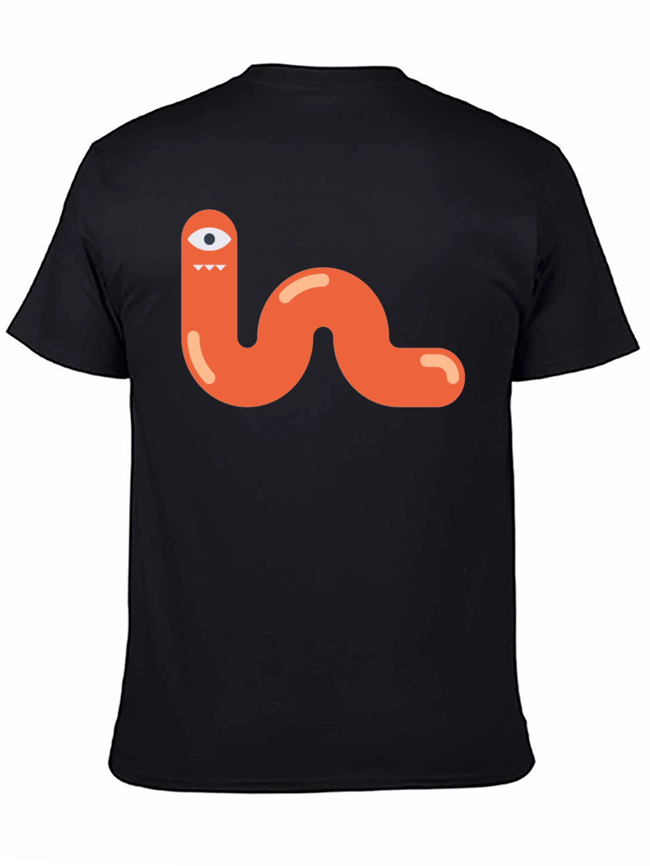 Funky Monster Worm Graphic Tee - Black