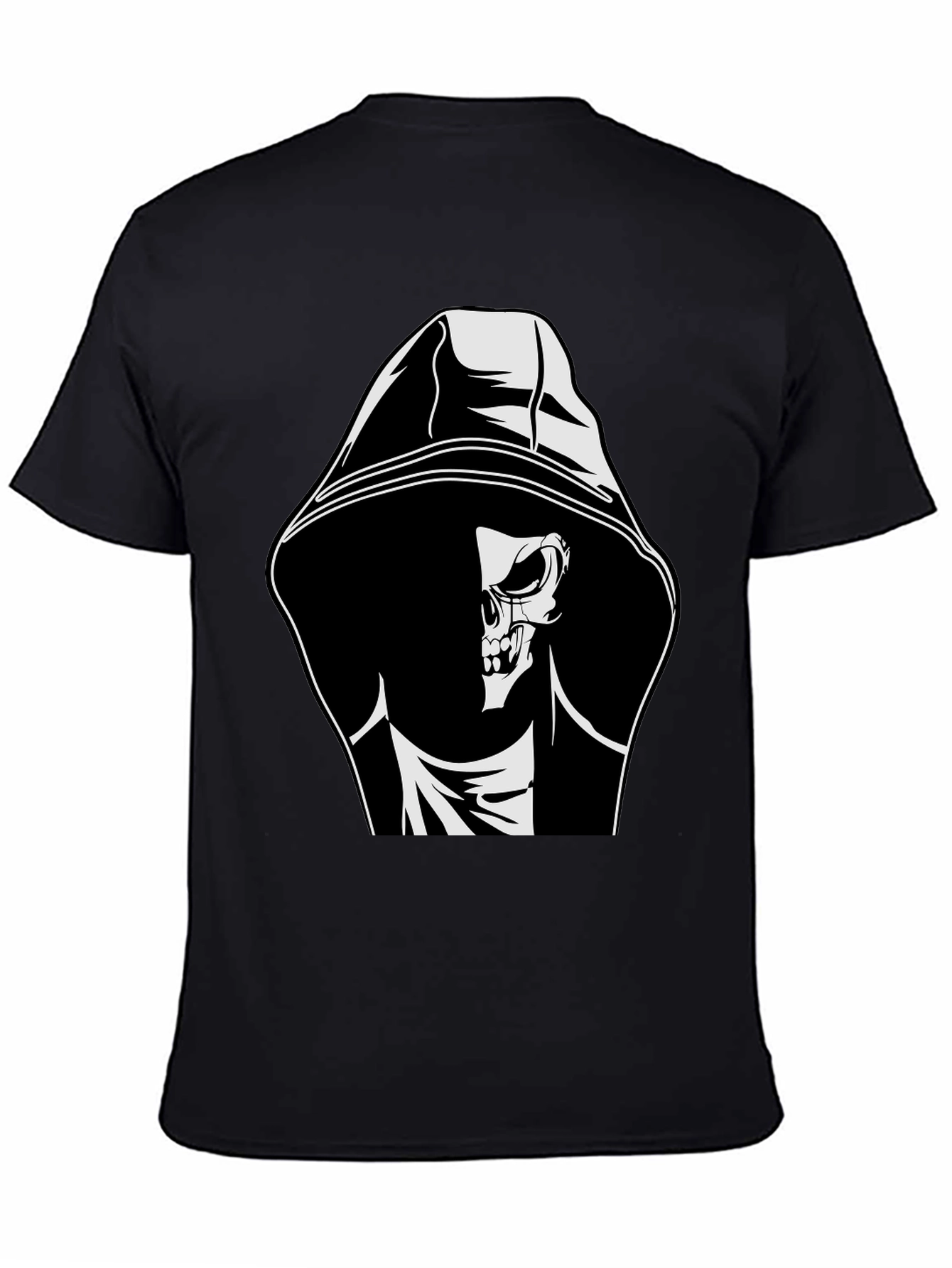 Grim Reaper Graphic Tee - Black Cotton T-Shirt
