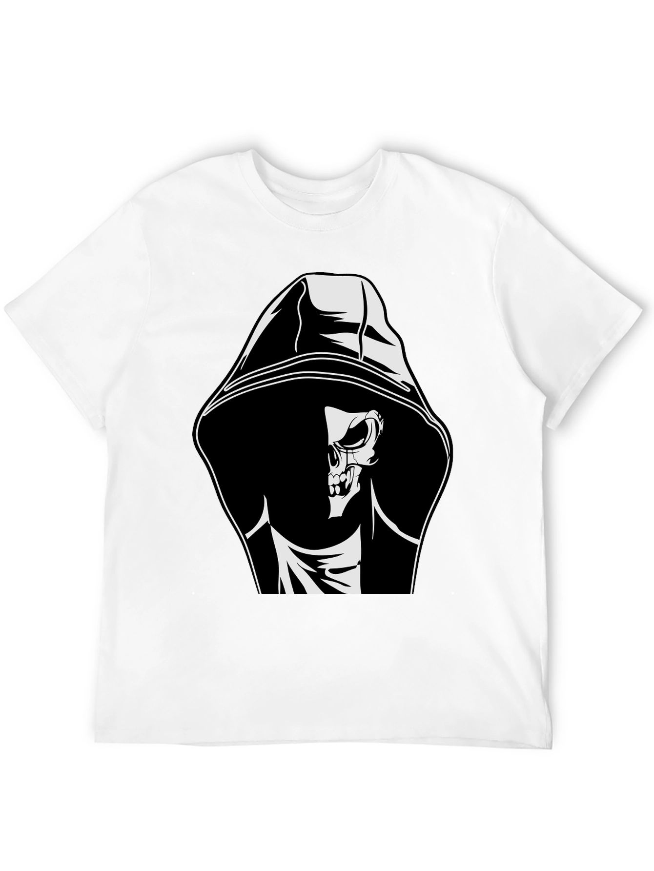 Grim Reaper Graphic Tee - Black Cotton T-Shirt