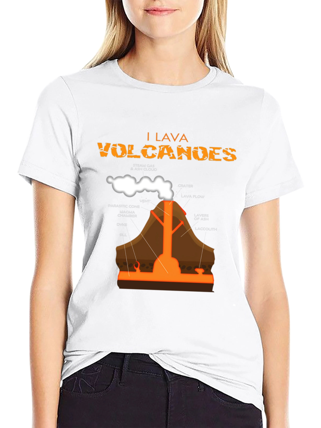 I Lava Volcanoes Black Graphic T-Shirt