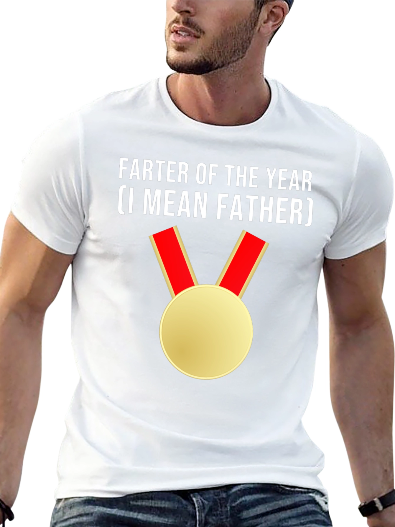 Farter of the Year (I Mean Father) Novelty T-Shirt
