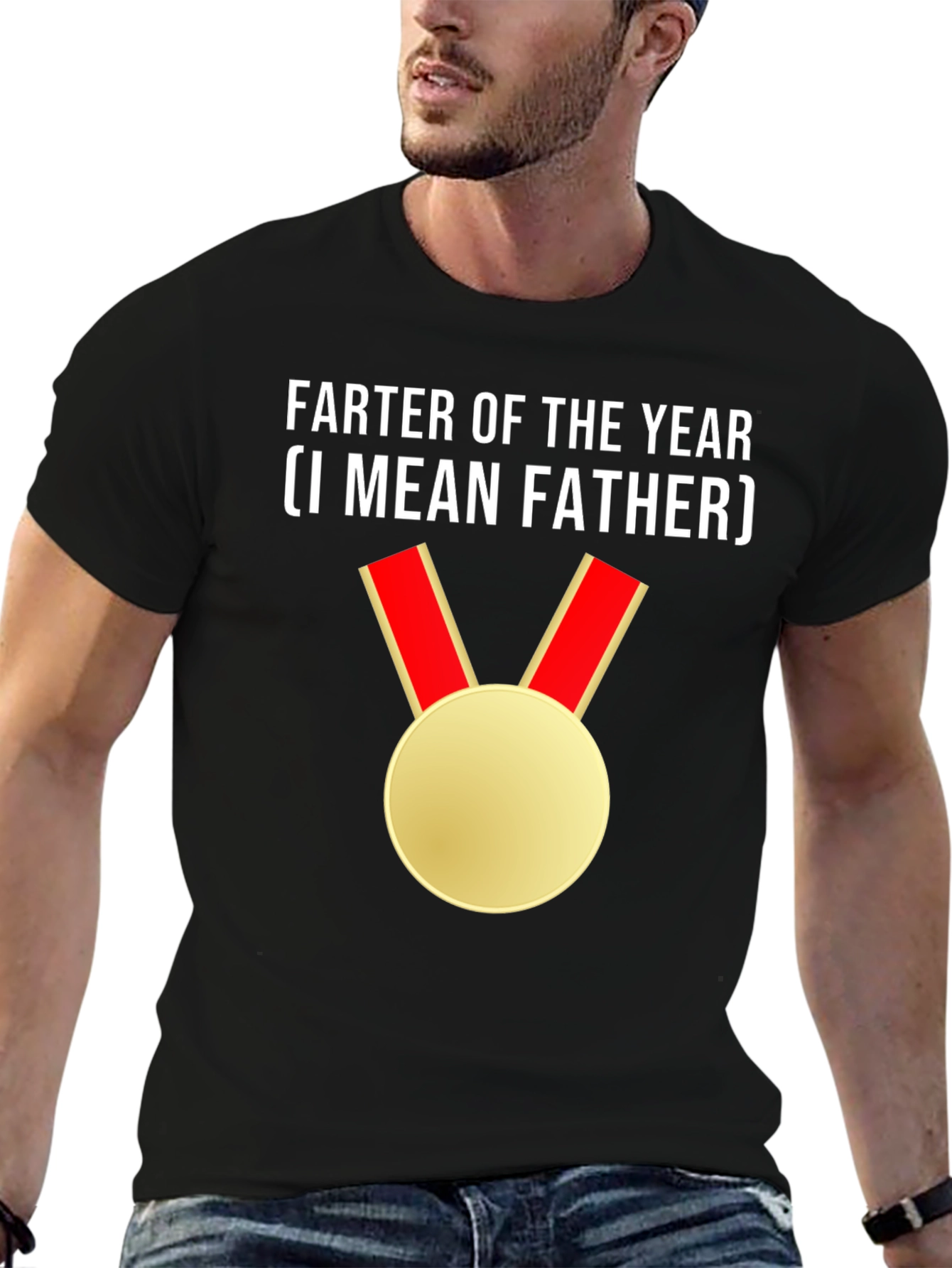 Farter of the Year (I Mean Father) Novelty T-Shirt