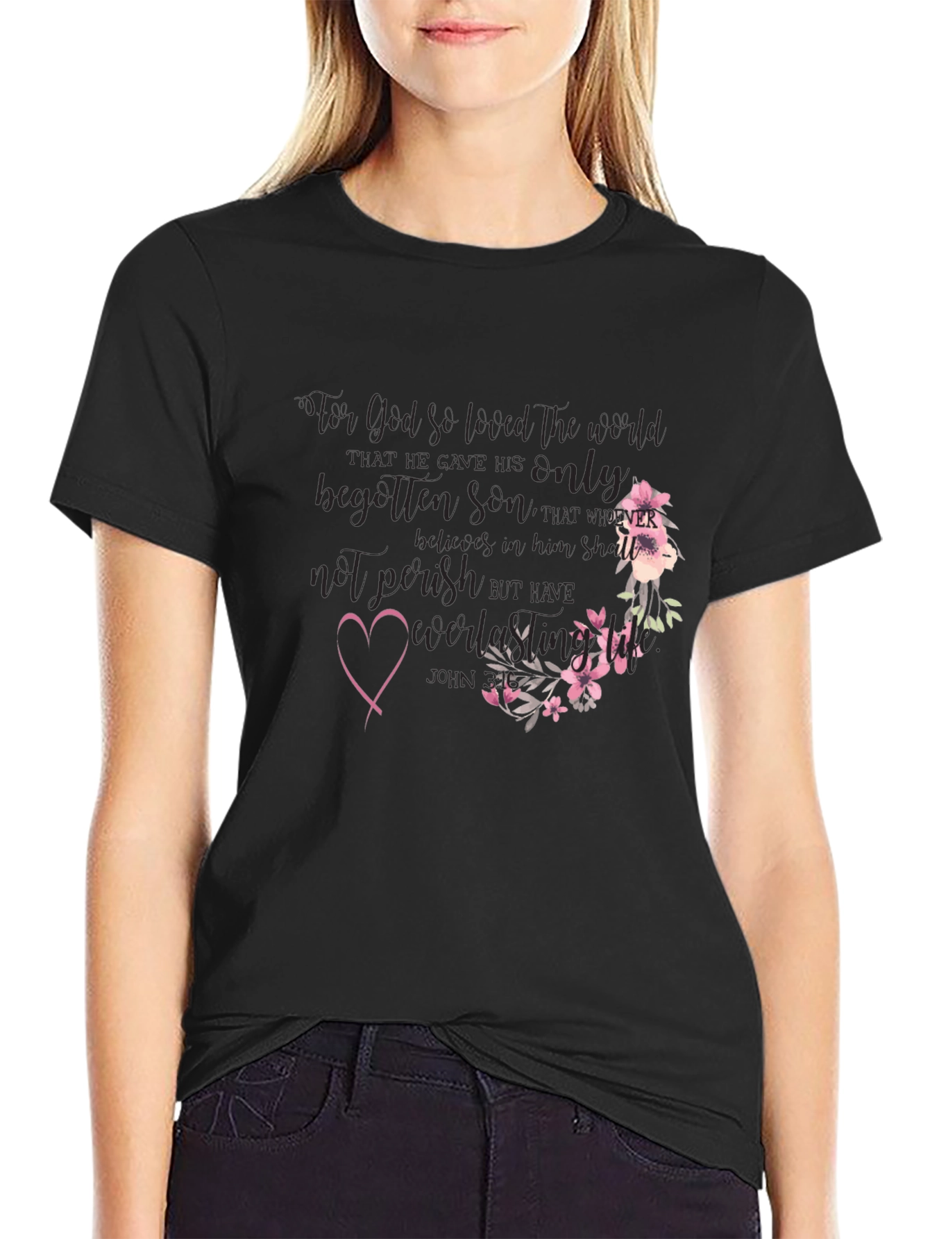 Faith-Inspired Floral T-Shirt