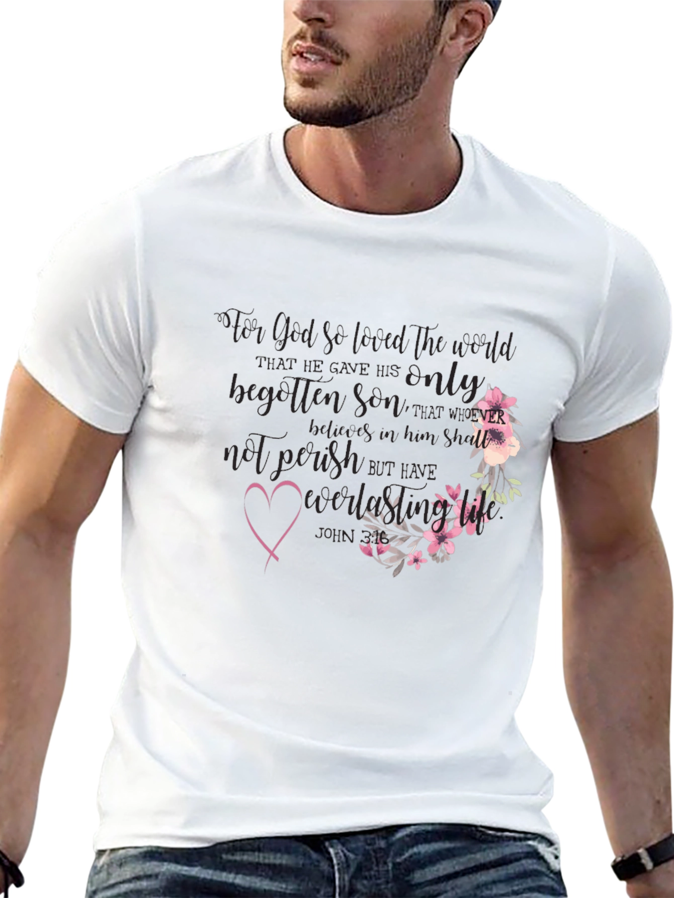 Faith-Inspired Floral T-Shirt