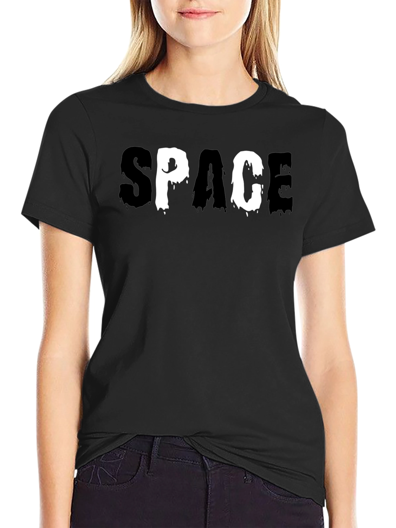 Space Graphic T-Shirt - Cool Black Tee