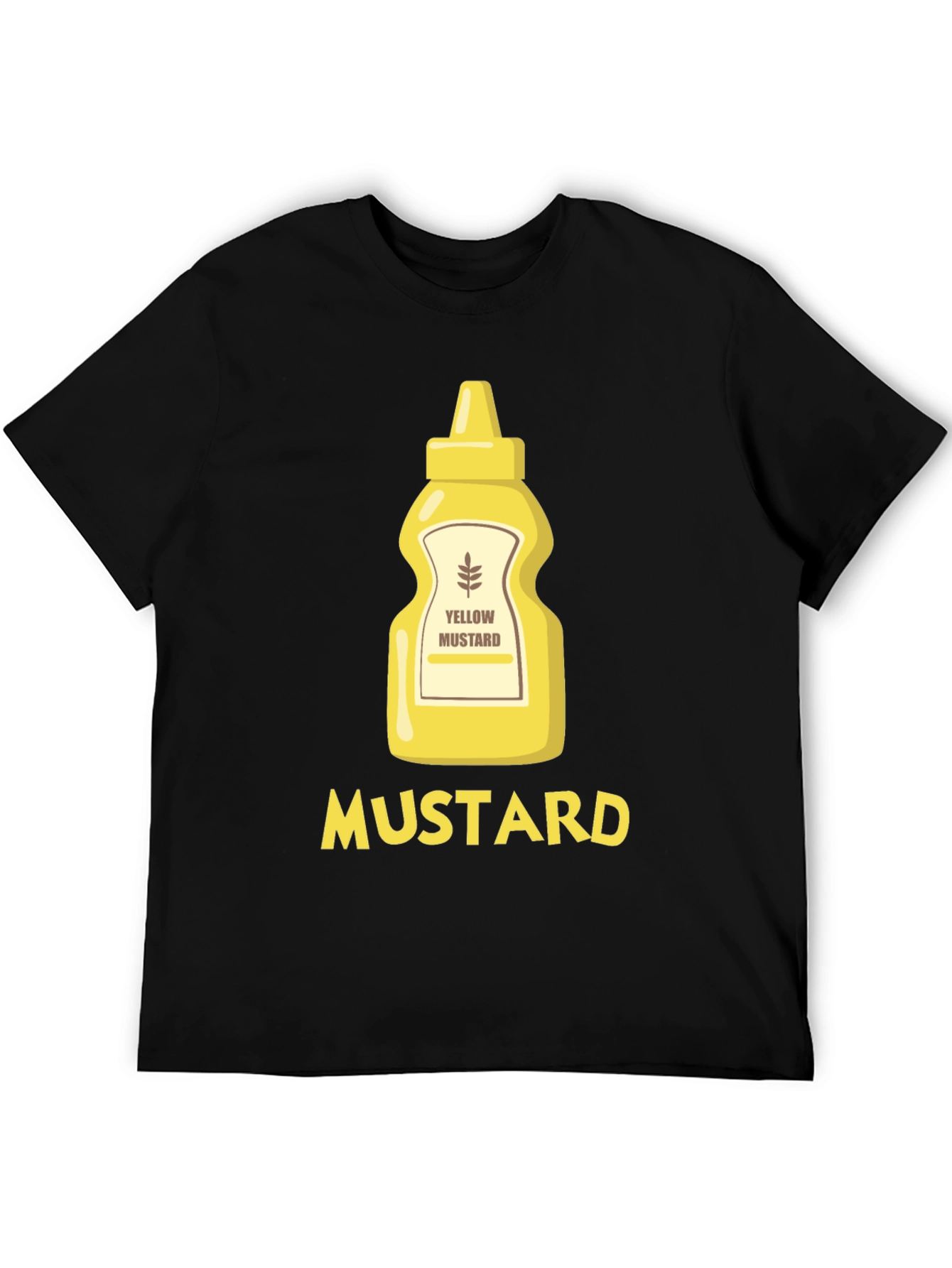 Funny Mustard Graphic T-Shirt - Black