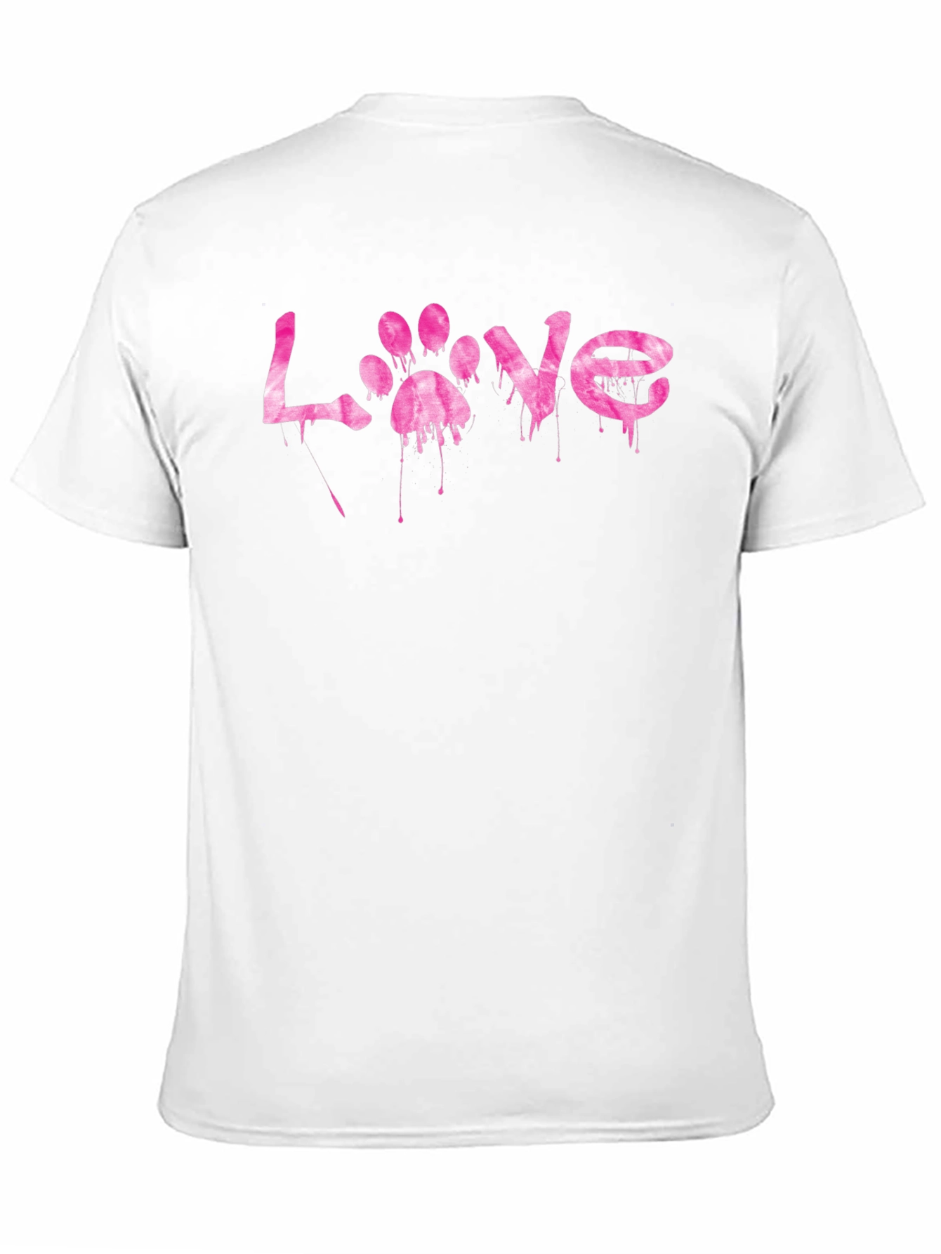 Love Paw Print Graphic Tee - Mens Black T-Shirt