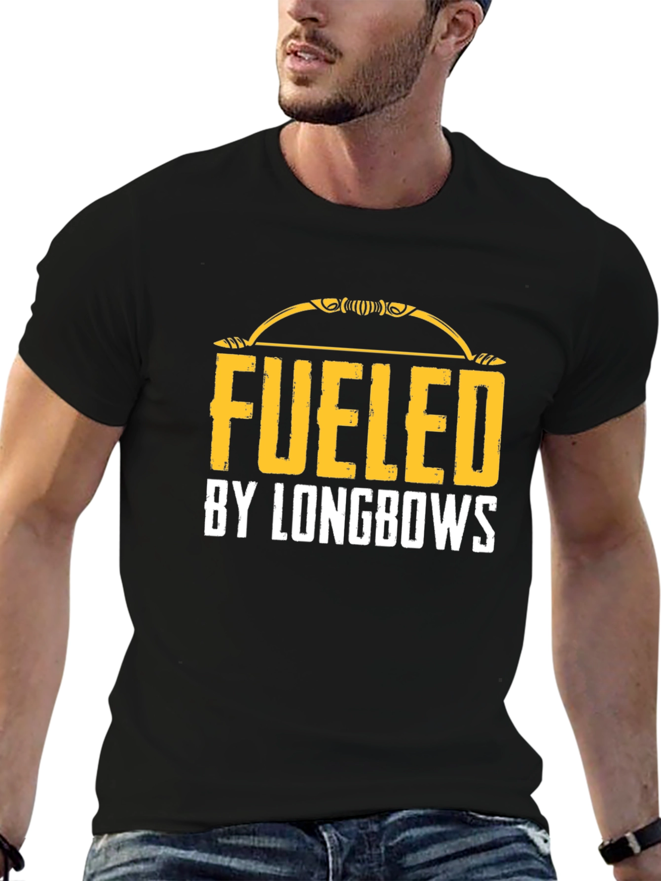 Fueled by Longbows Black T-Shirt Archery