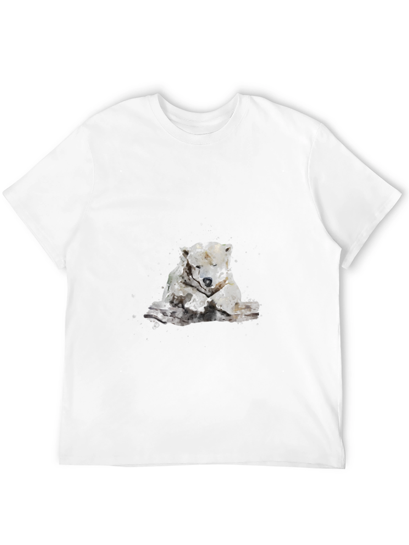 Abstract Bear Graphic Black Tee