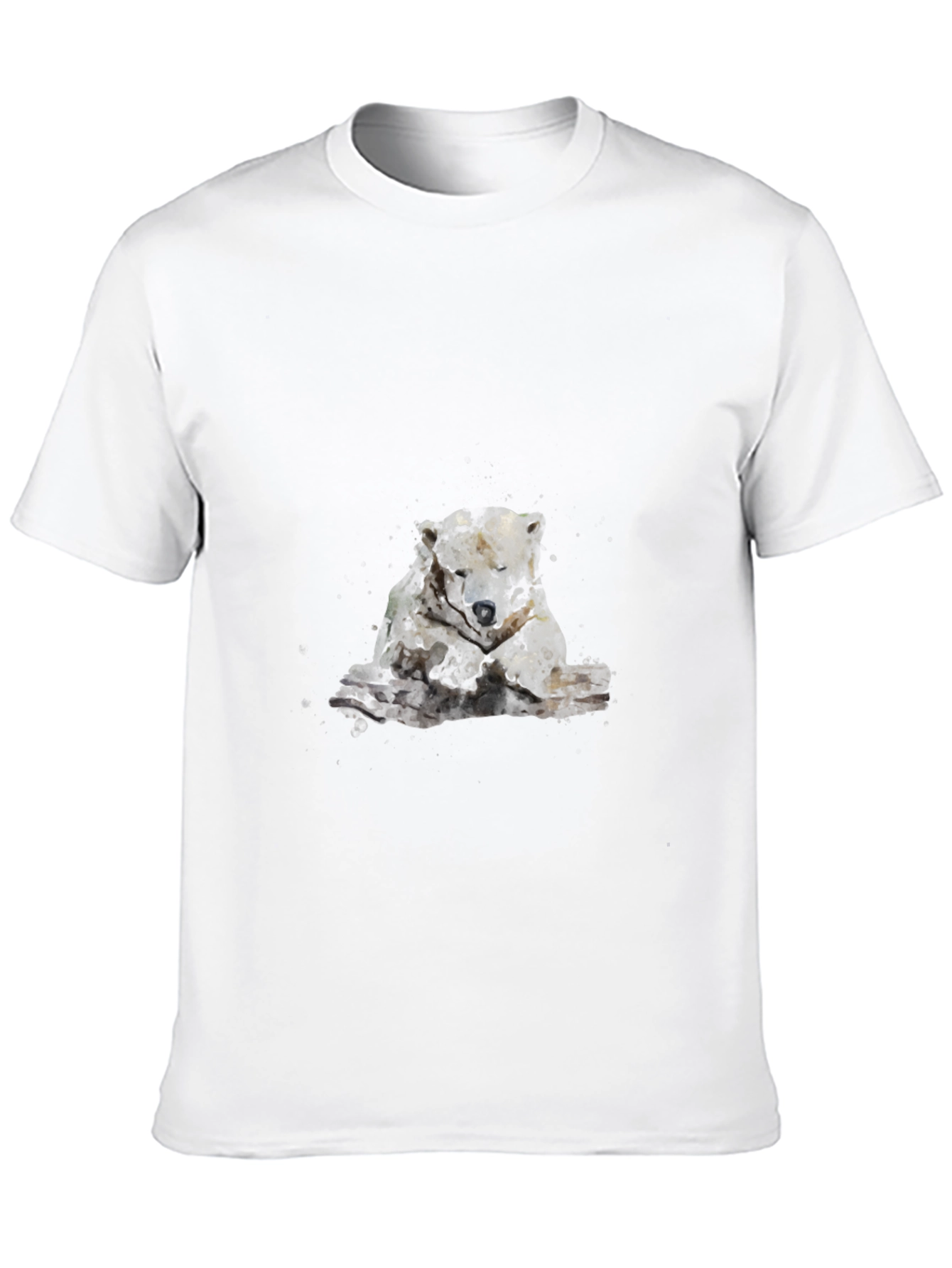 Abstract Bear Graphic Black Tee