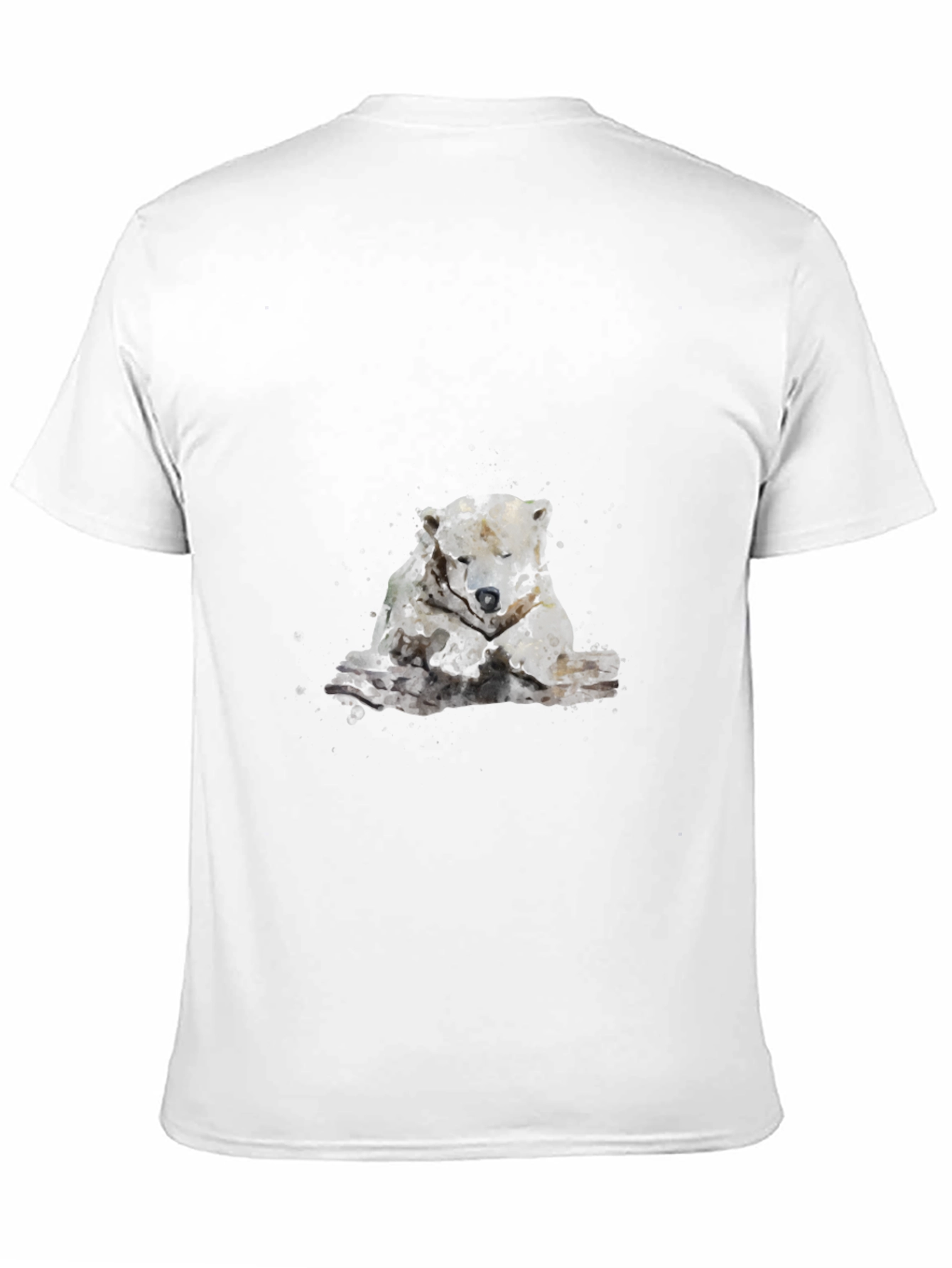 Abstract Bear Graphic Black Tee