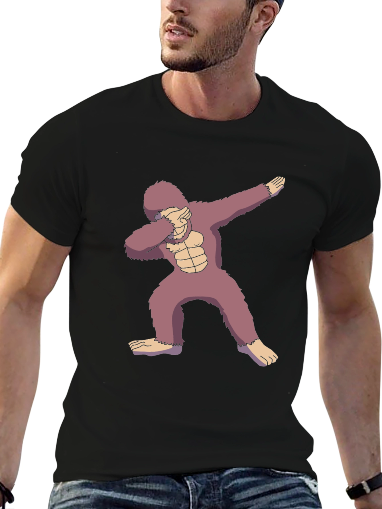 Dabbing Gorilla Graphic Tee - Funny Animal T-Shirt