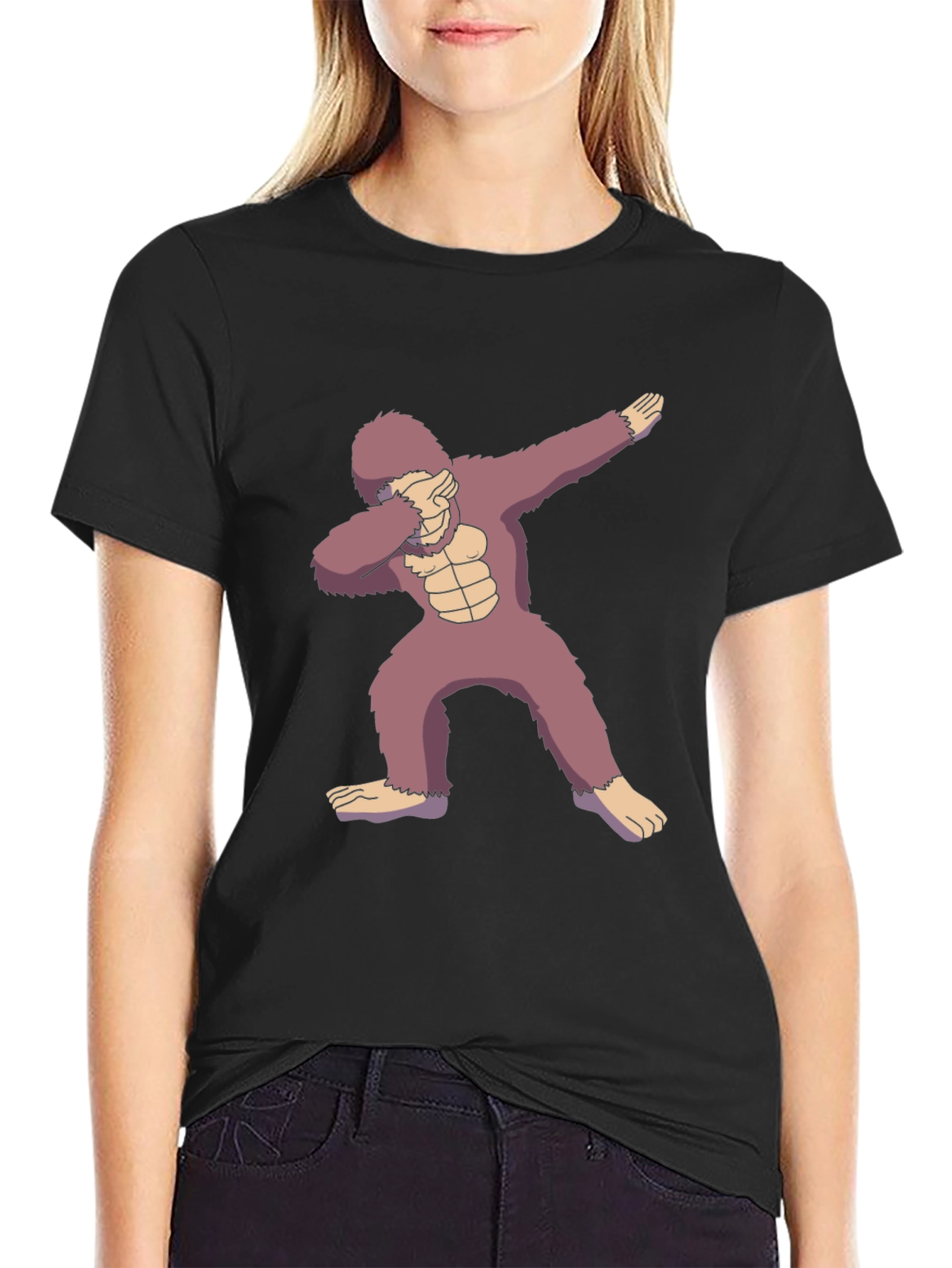 Dabbing Gorilla Graphic Tee - Funny Animal T-Shirt
