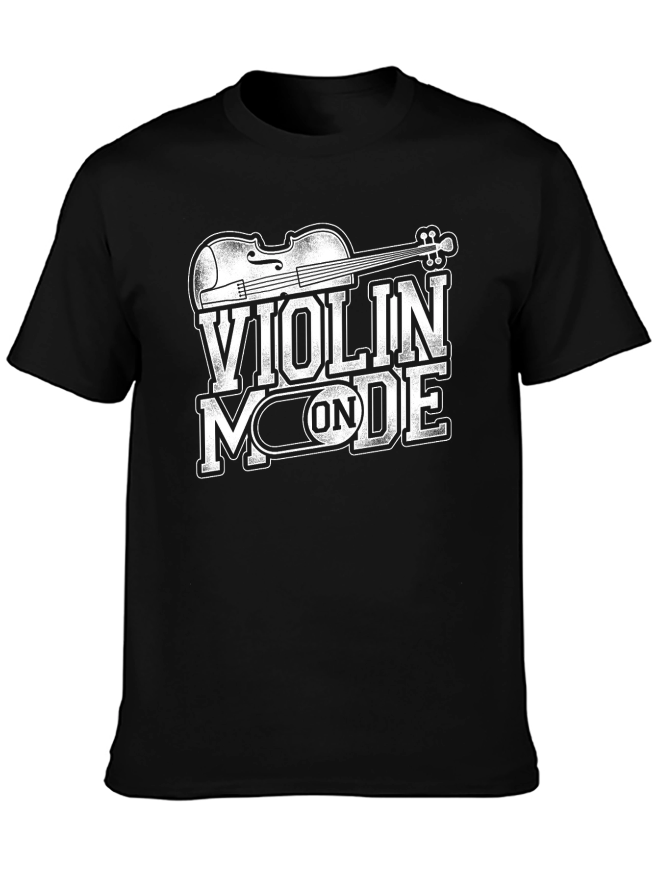 Violin Mode On Graphic T-Shirt - Black