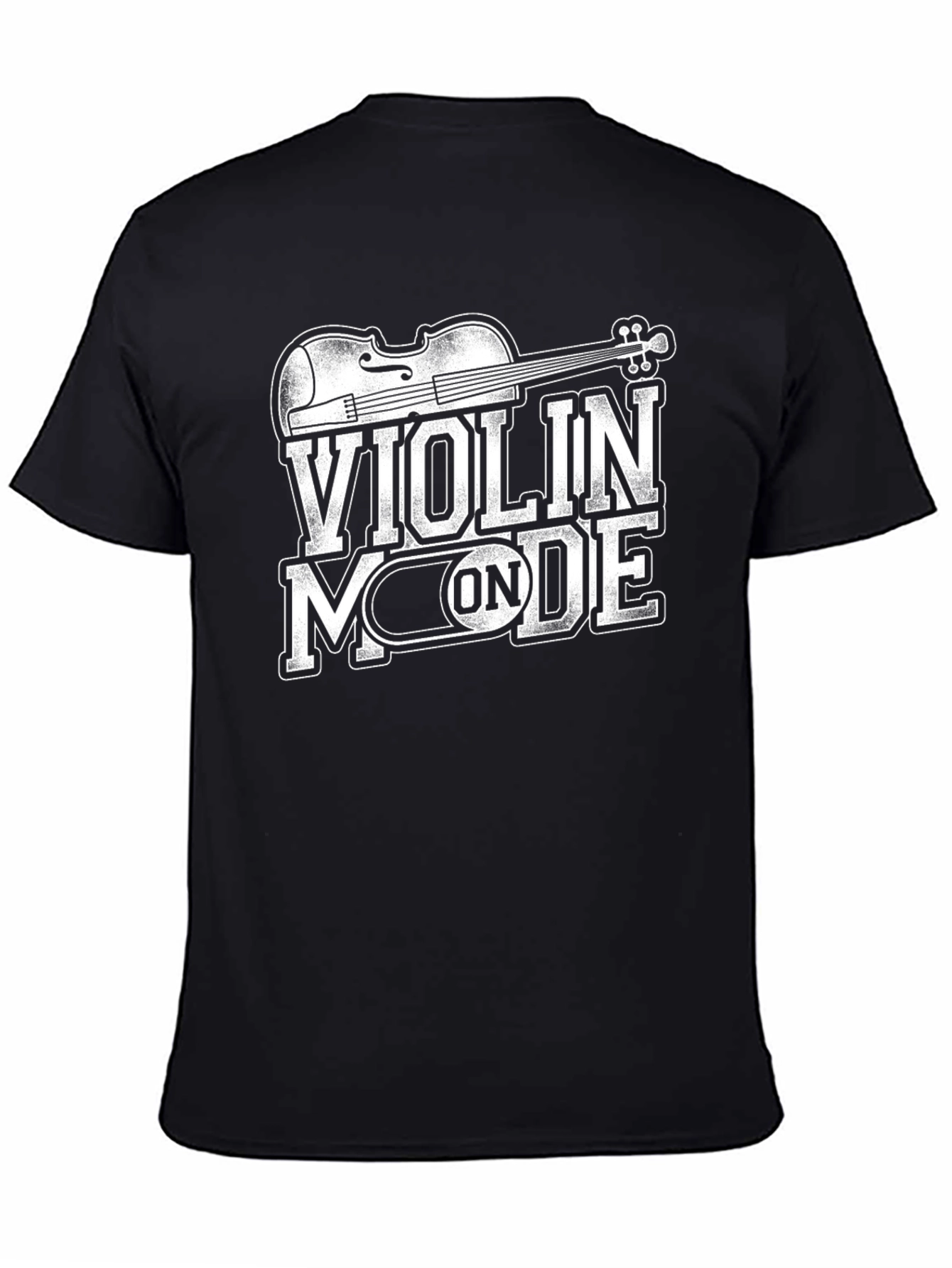 Violin Mode On Graphic T-Shirt - Black