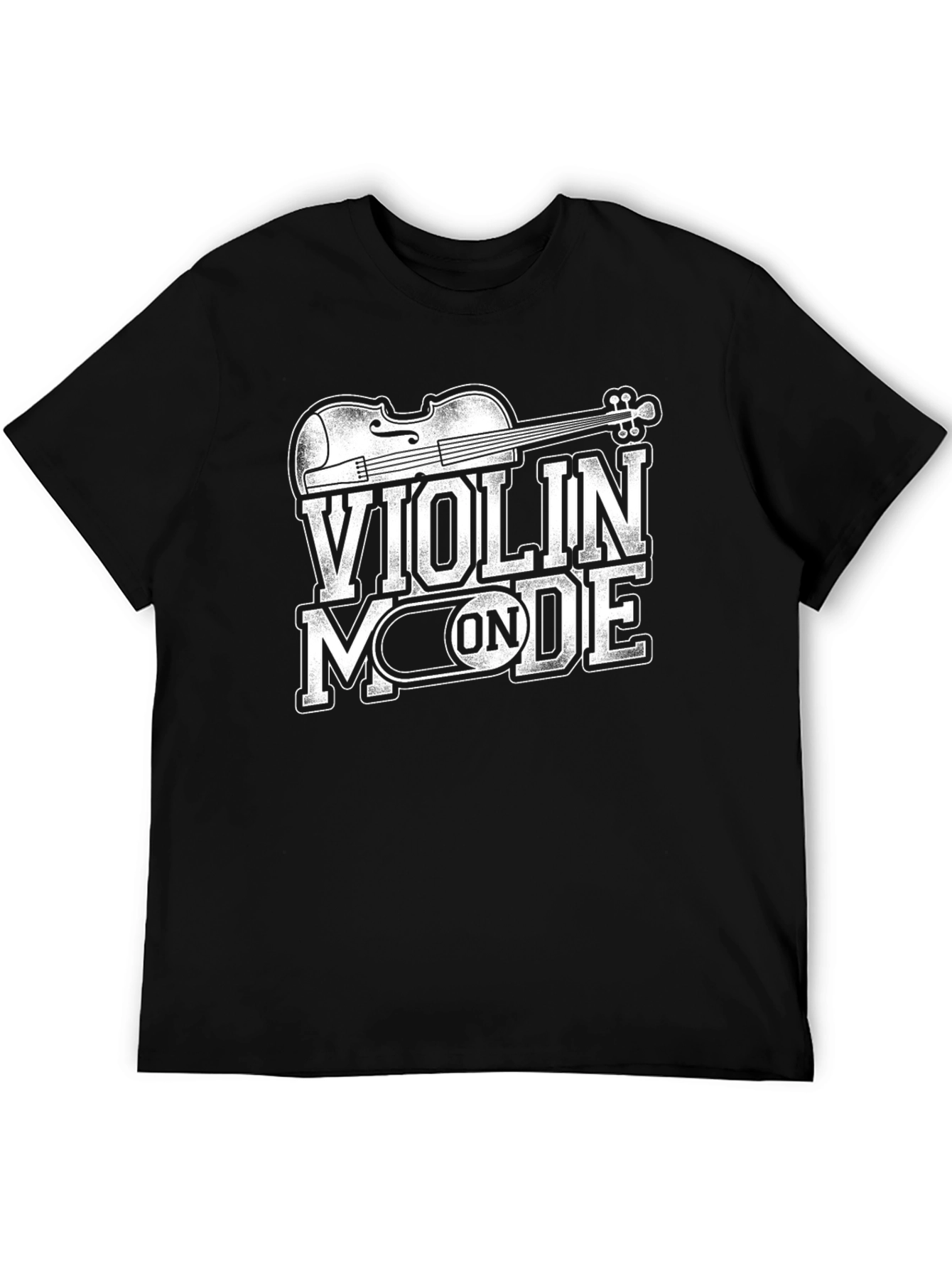 Violin Mode On Graphic T-Shirt - Black