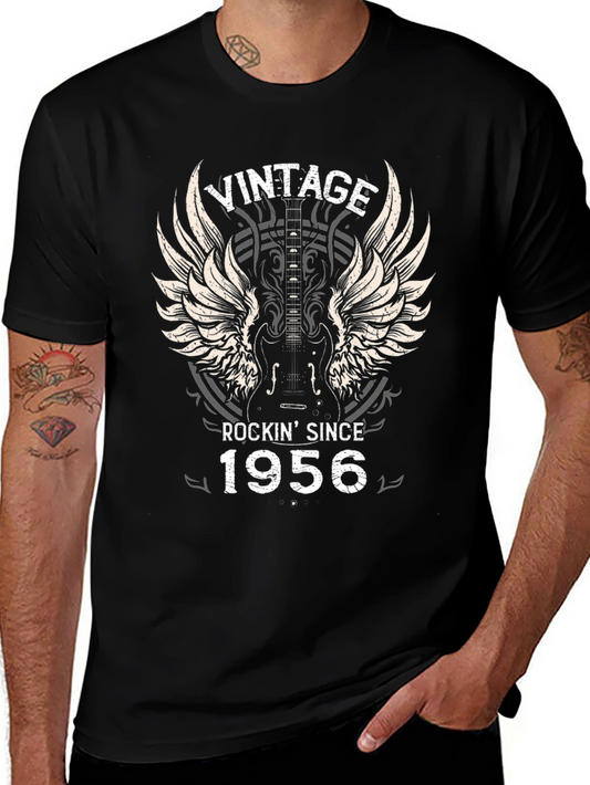 Vintage Rockin Since 1956 Guitar T-Shirt