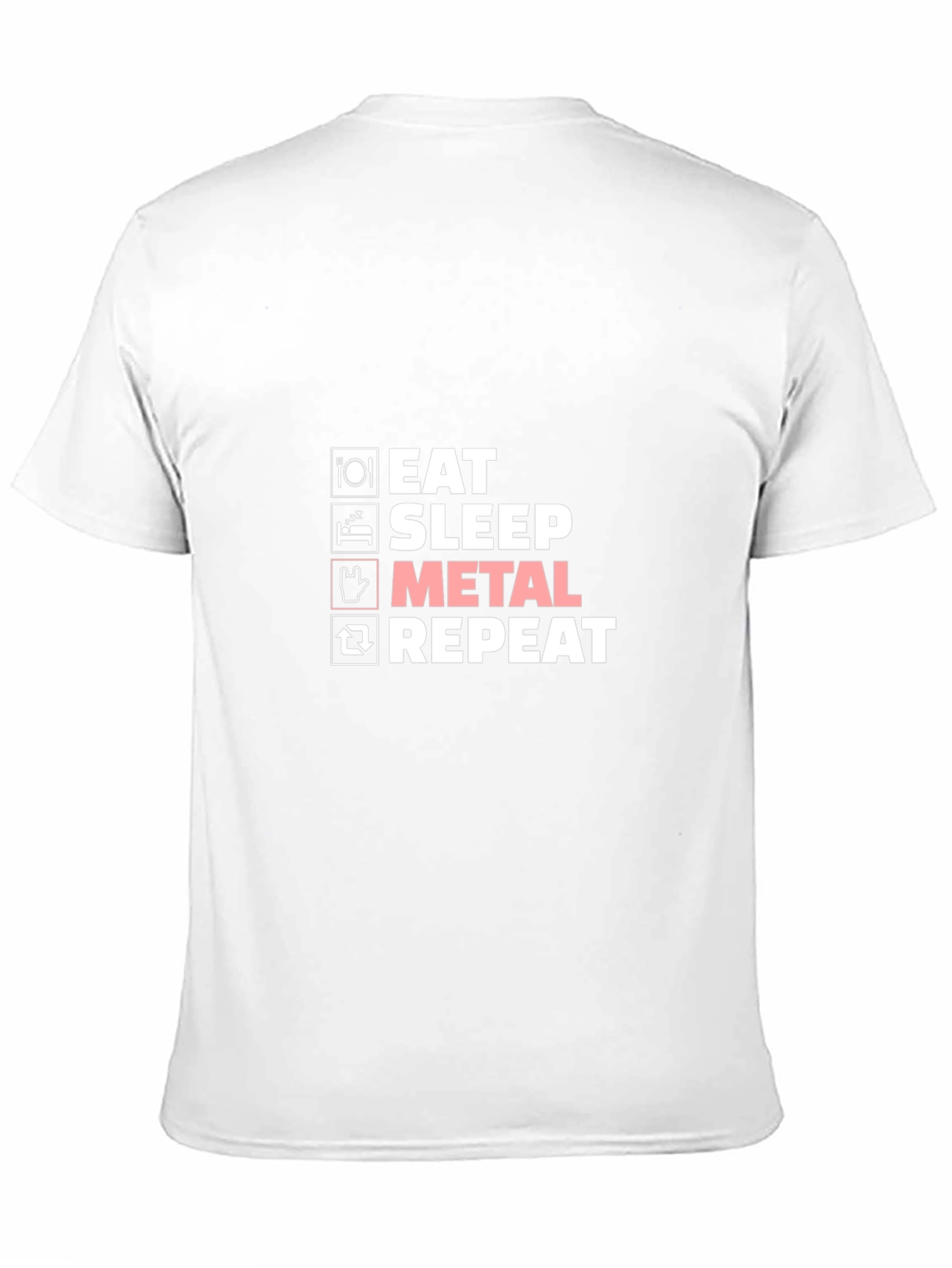 Eat Sleep Metal Repeat T-Shirt - Black Graphic Tee