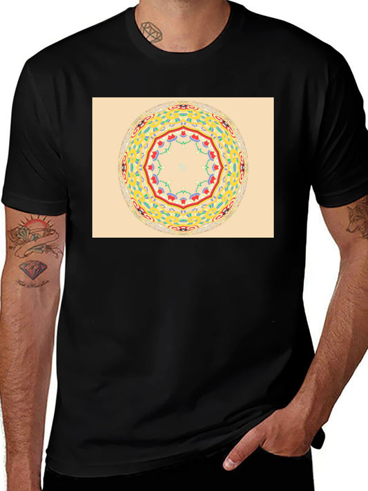 Mandala Graphic Tee - Stylish Crew Neck