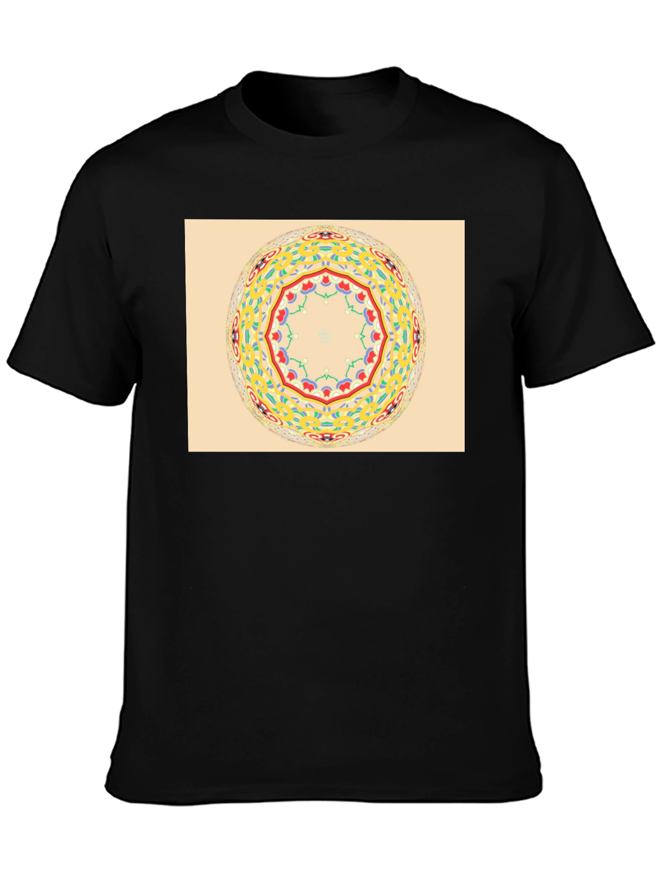 Mandala Graphic Tee - Stylish Crew Neck