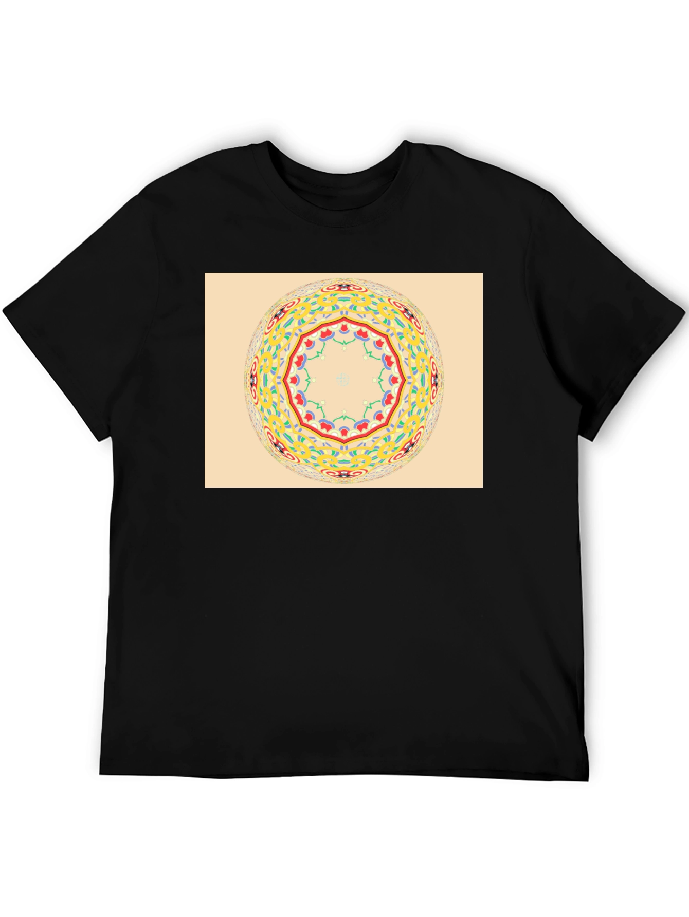 Mandala Graphic Tee - Stylish Crew Neck