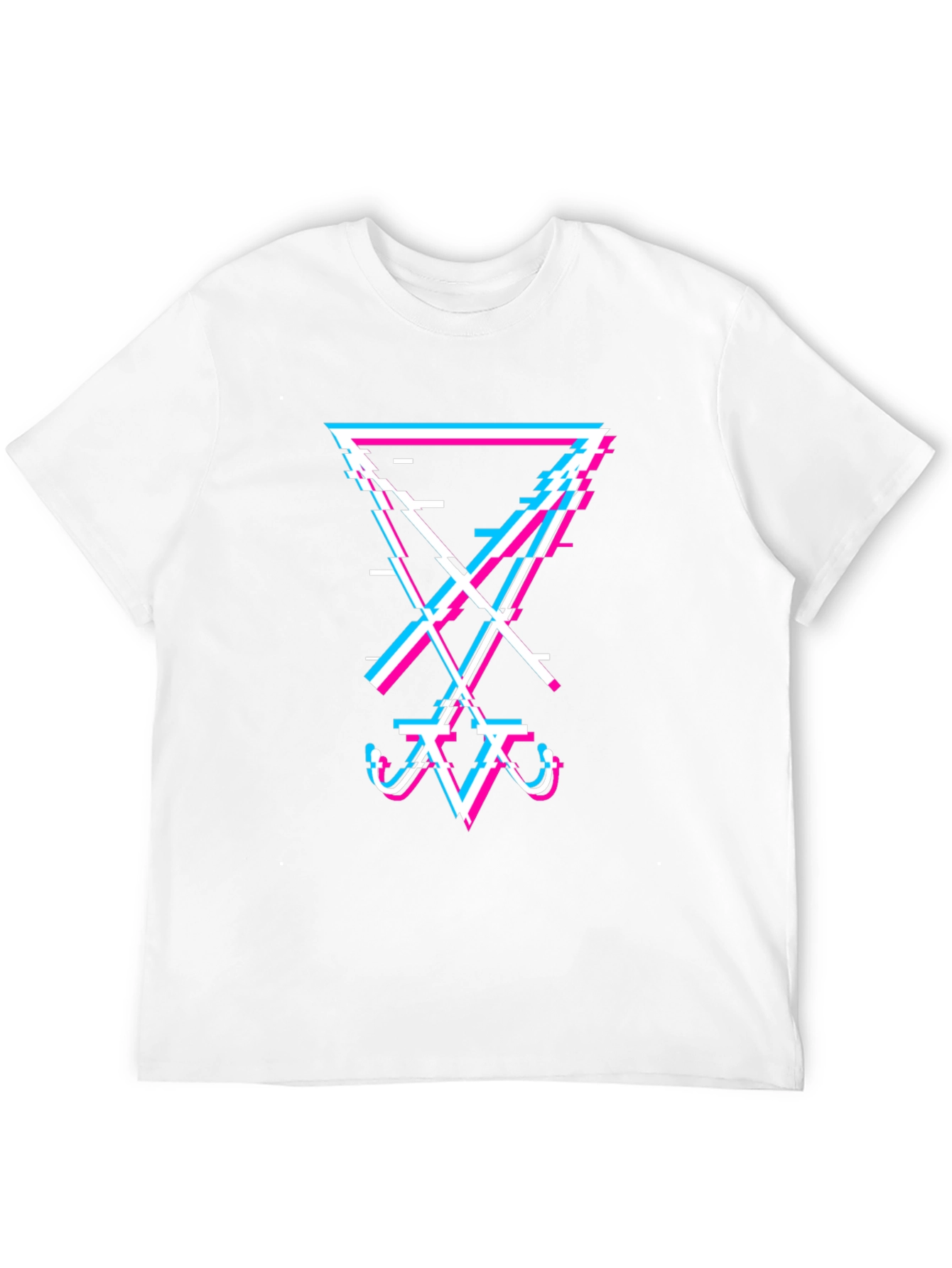 Glitch Art Graphic Tee - Modern Streetwear T-Shirt