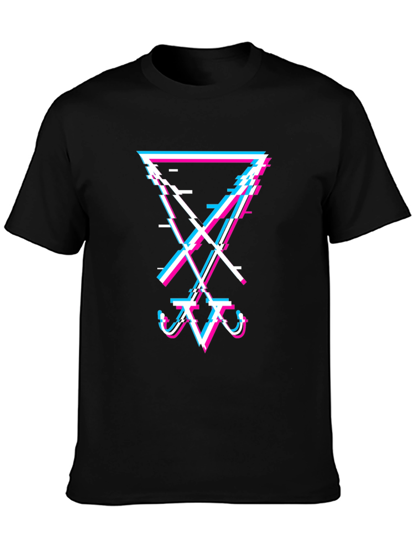 Glitch Art Graphic Tee - Modern Streetwear T-Shirt