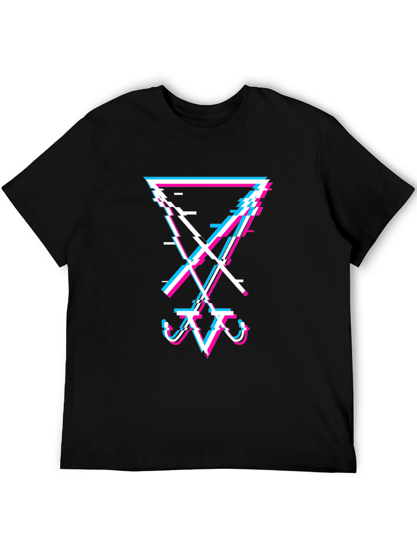 Glitch Art Graphic Tee - Modern Streetwear T-Shirt
