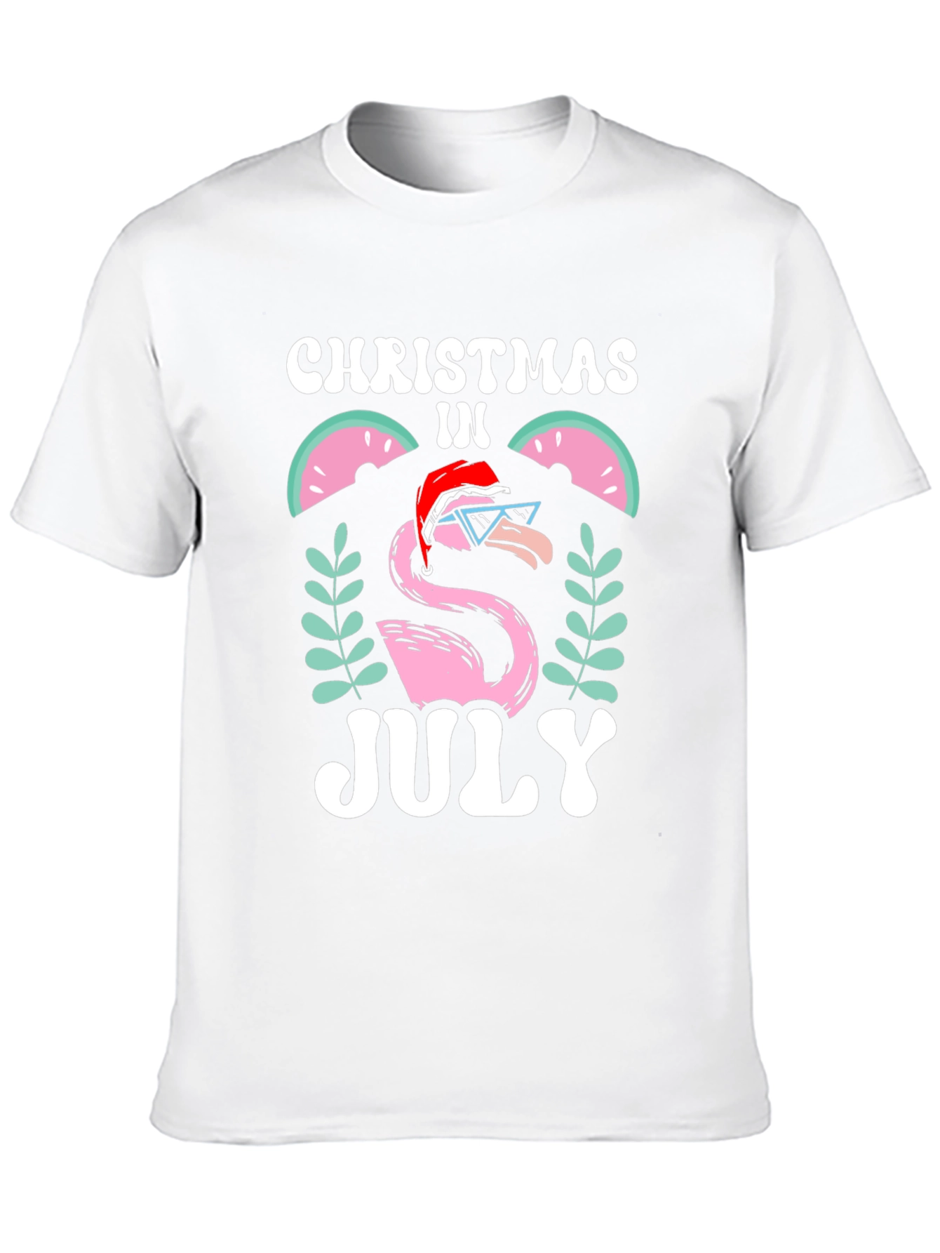 Christmas in July Flamingo Graphic Tee