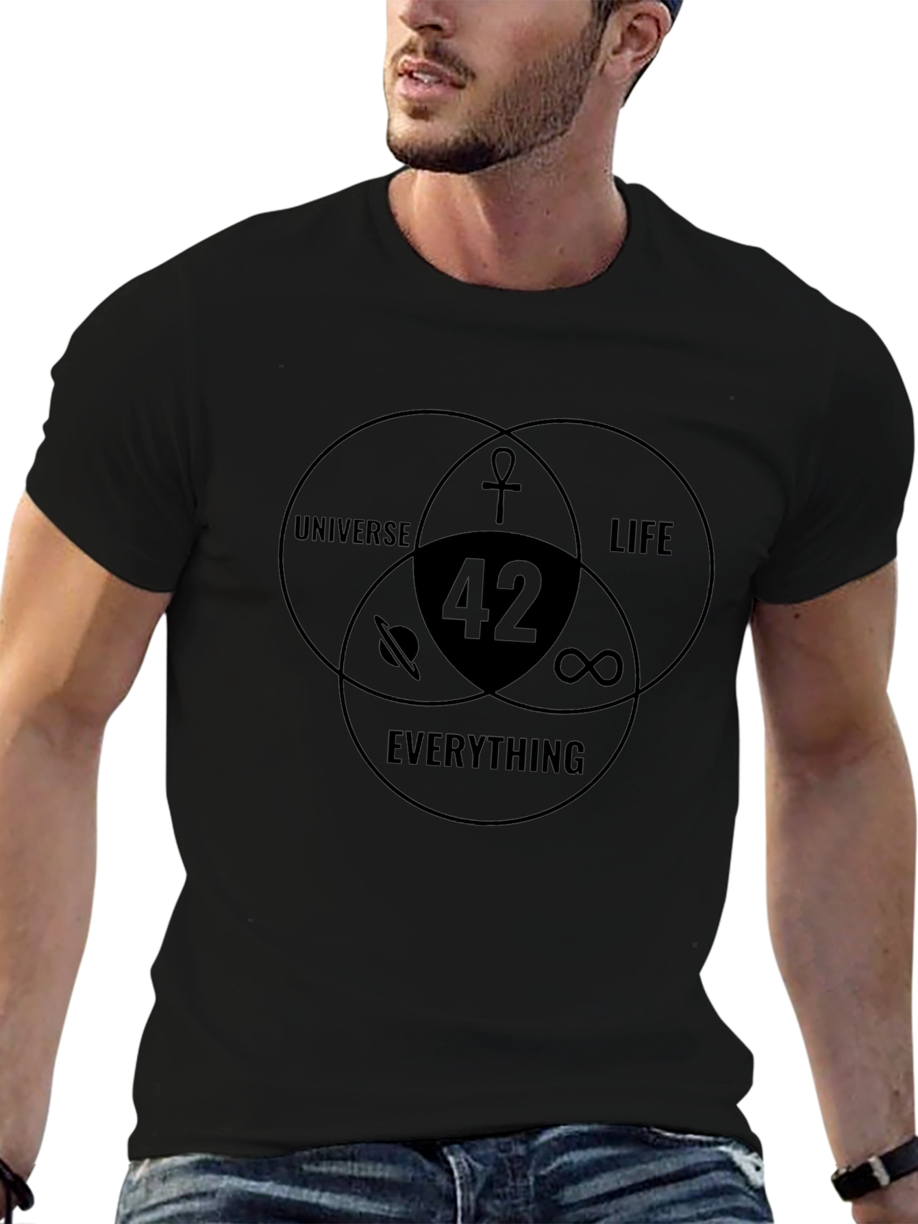 42 Venn Diagram T-Shirt: Universe Life Everything