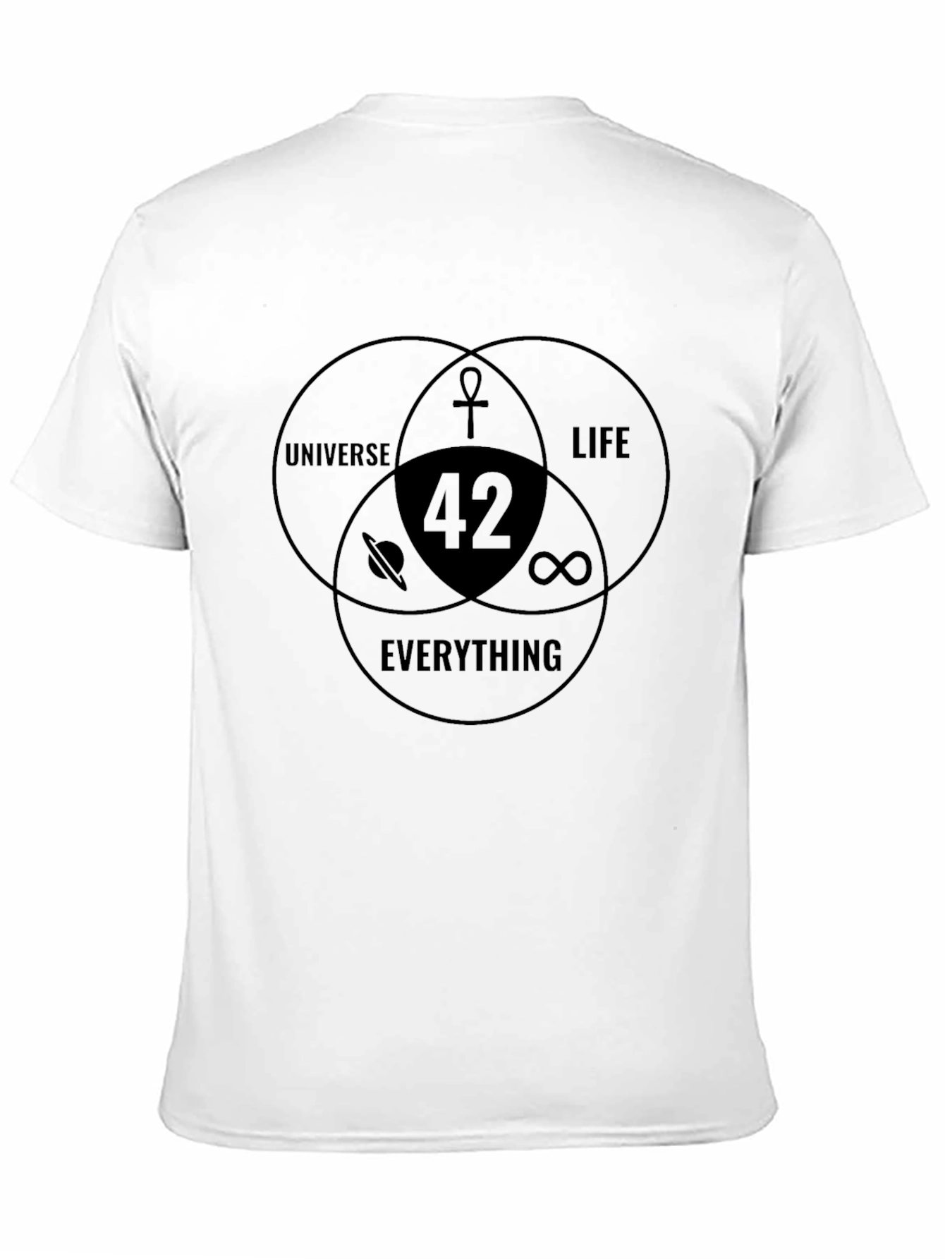 42 Venn Diagram T-Shirt: Universe Life Everything
