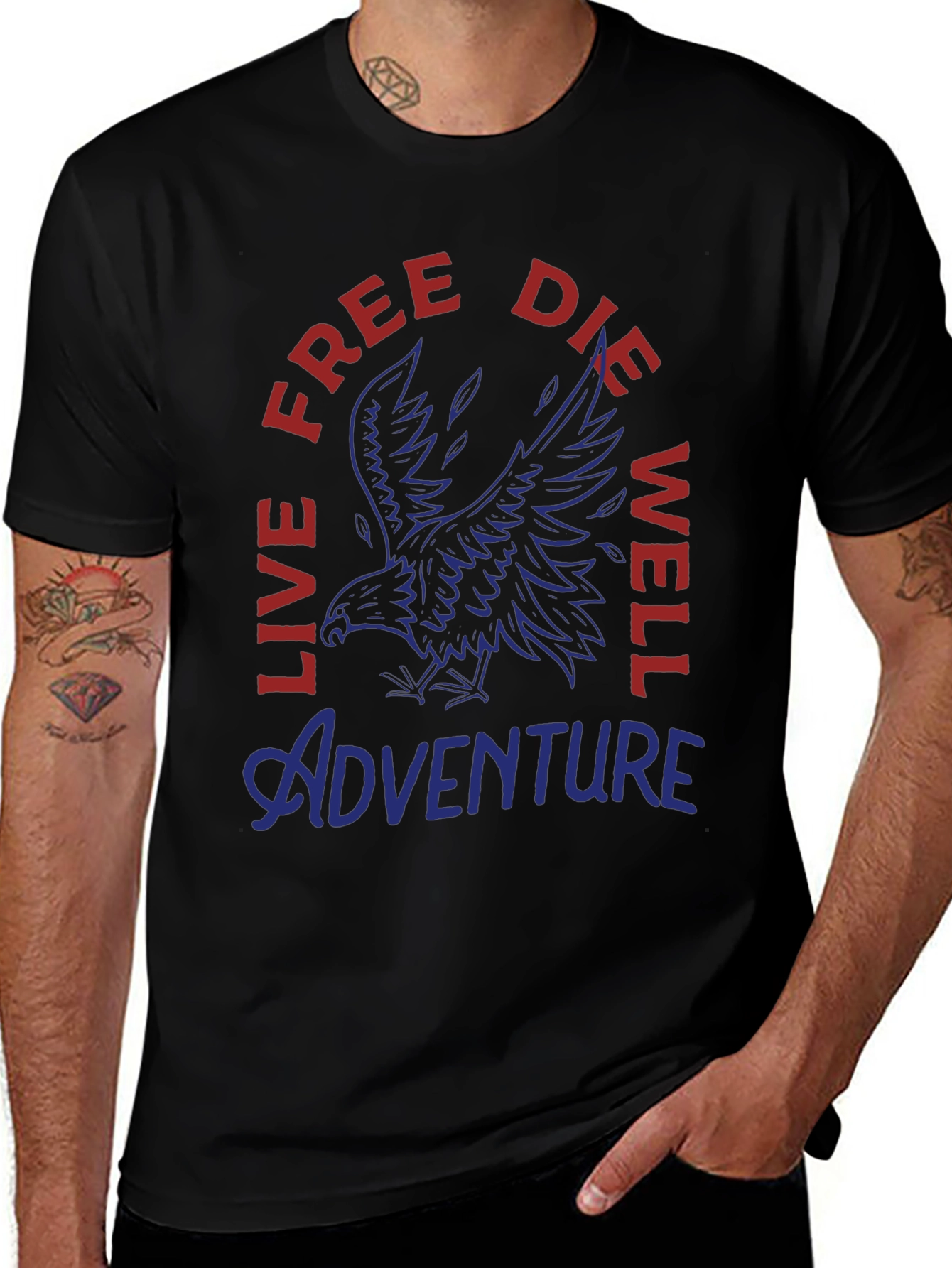 Adventure Eagle Graphic Print Mens T-Shirt