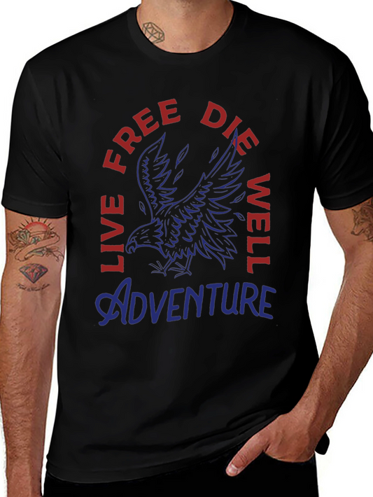 Adventure Eagle Graphic Print Mens T-Shirt