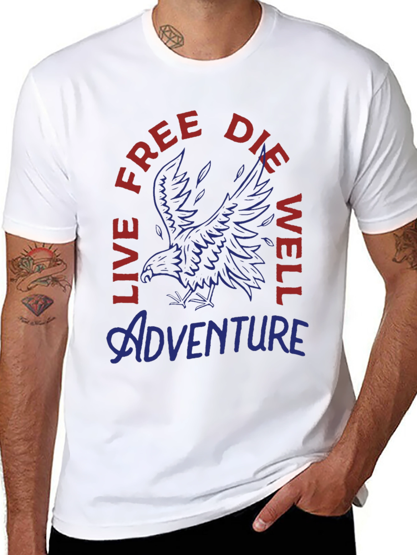 Adventure Eagle Graphic Print Mens T-Shirt