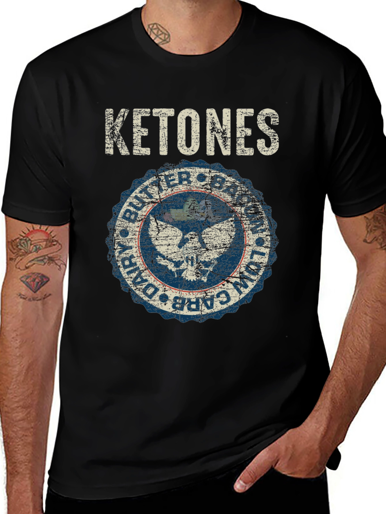 Ketones Butter Bacon T-Shirt - Low Carb Diet Apparel