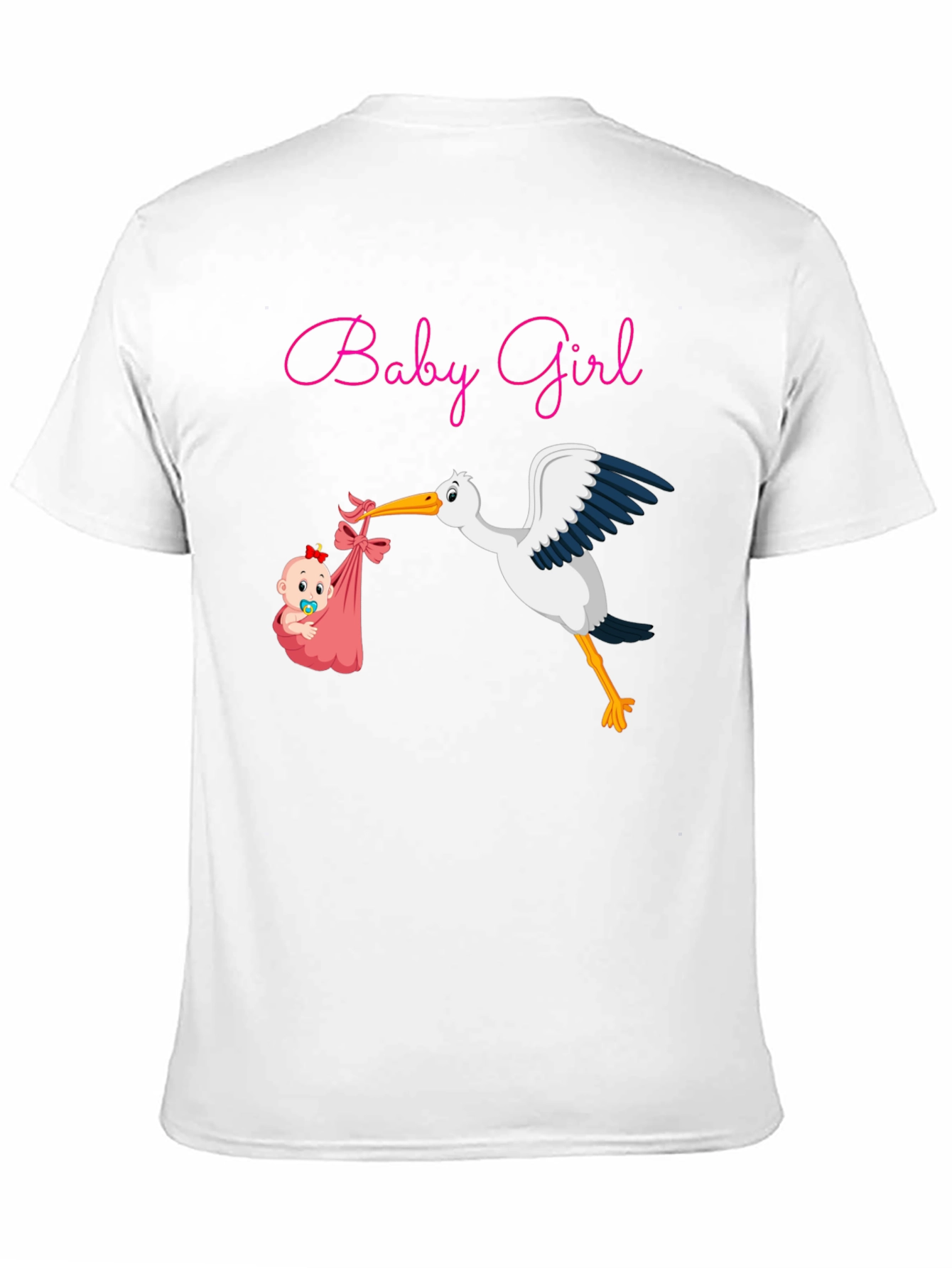 Baby Girl Stork Graphic Tee - Expecting Mothers