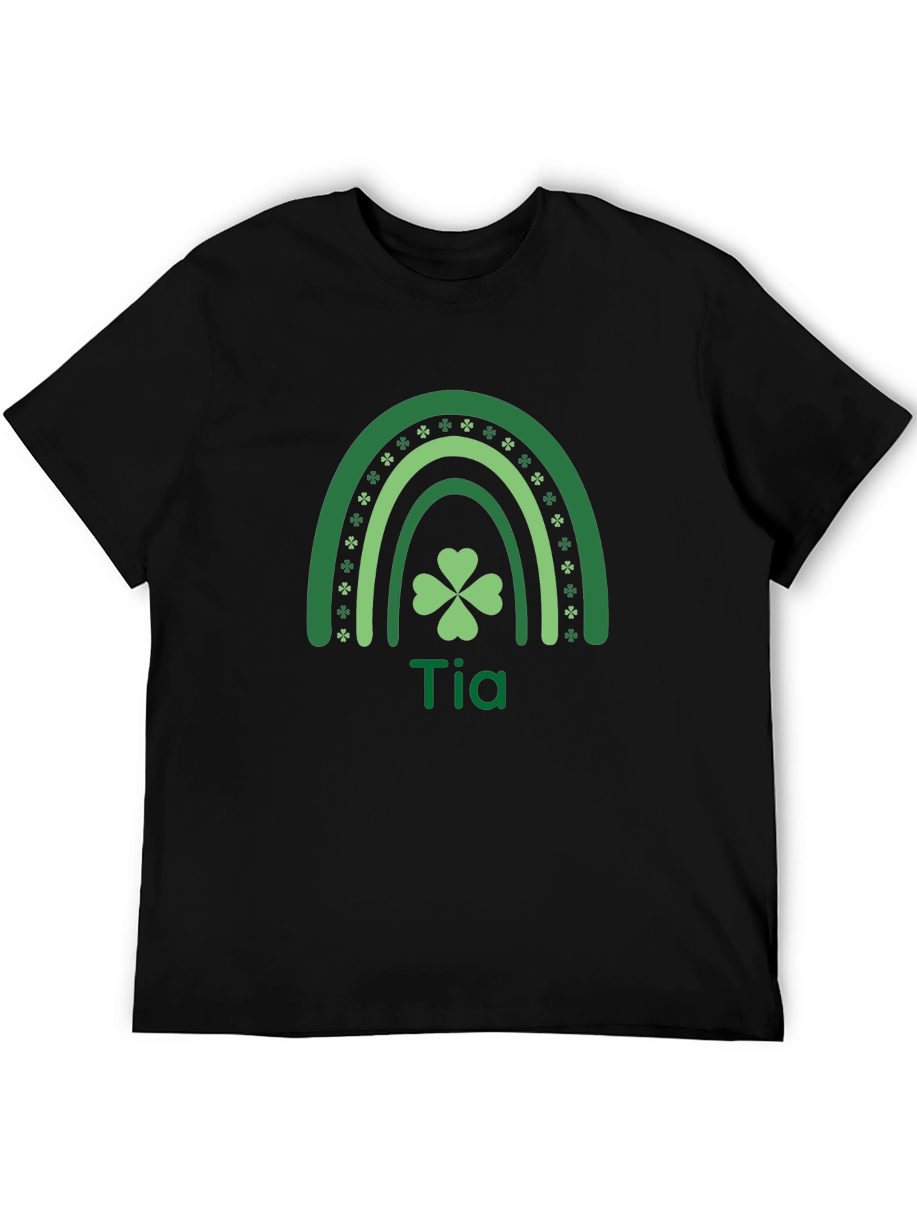 Tia St. Patricks Day Shamrock Rainbow T-Shirt