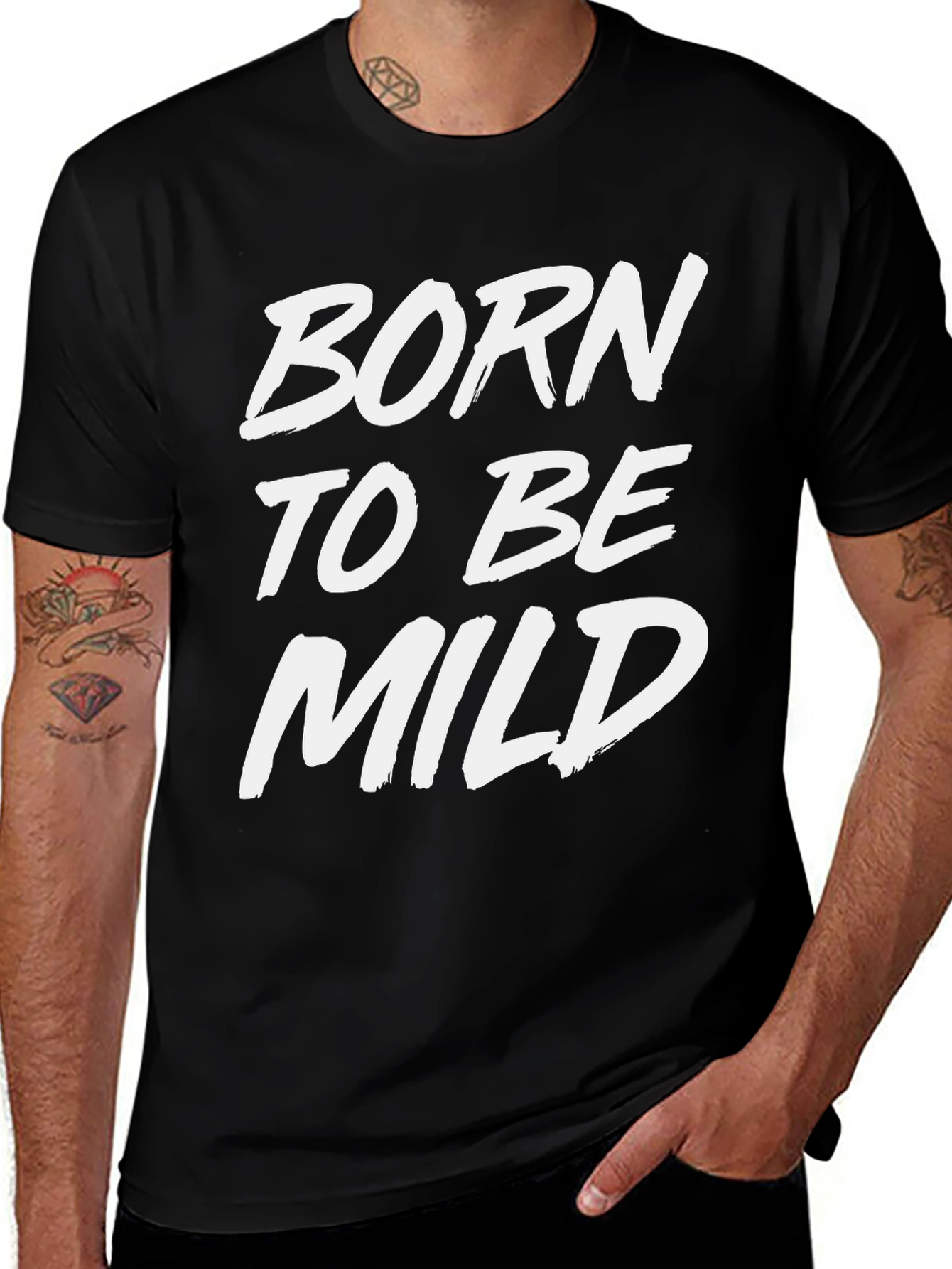 Born to be Mild Black Graphic Tee