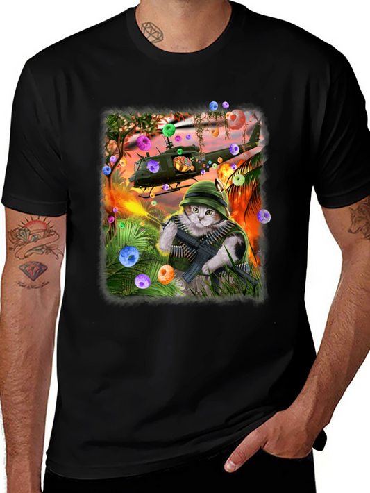 Funny Cat Warrior T-Shirt