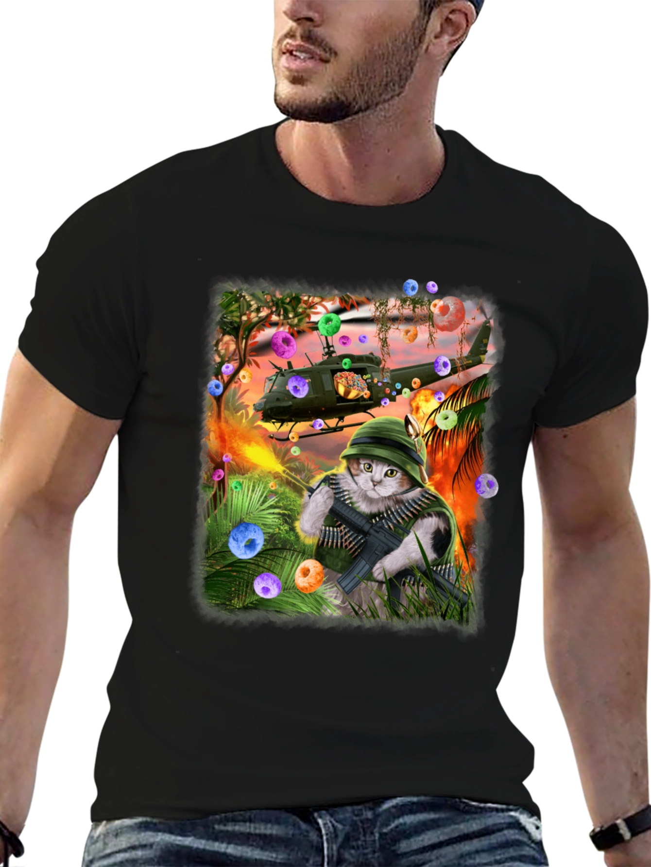 Funny Cat Warrior T-Shirt