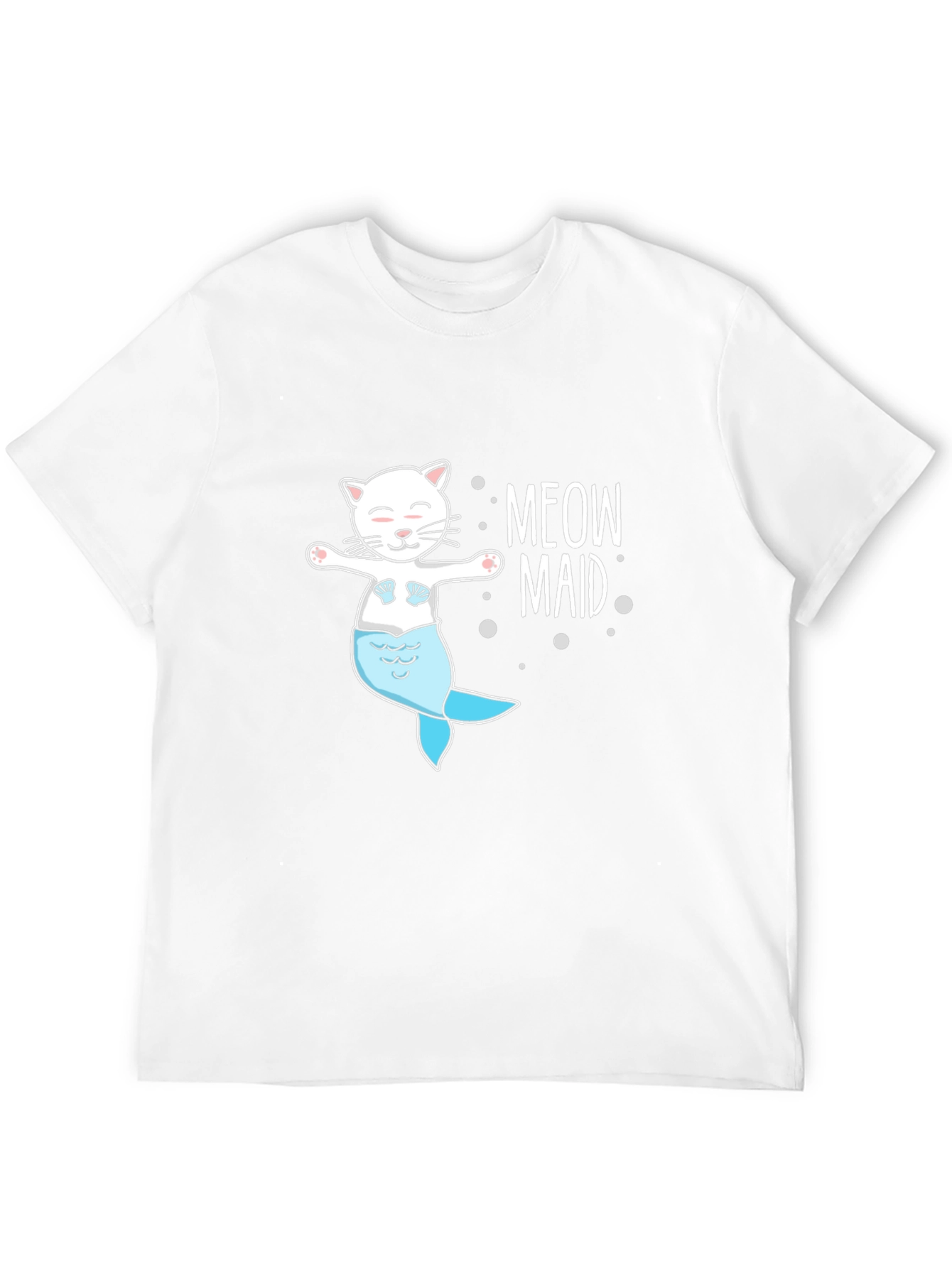 Meow Maid Cat Mermaid Graphic T-Shirt